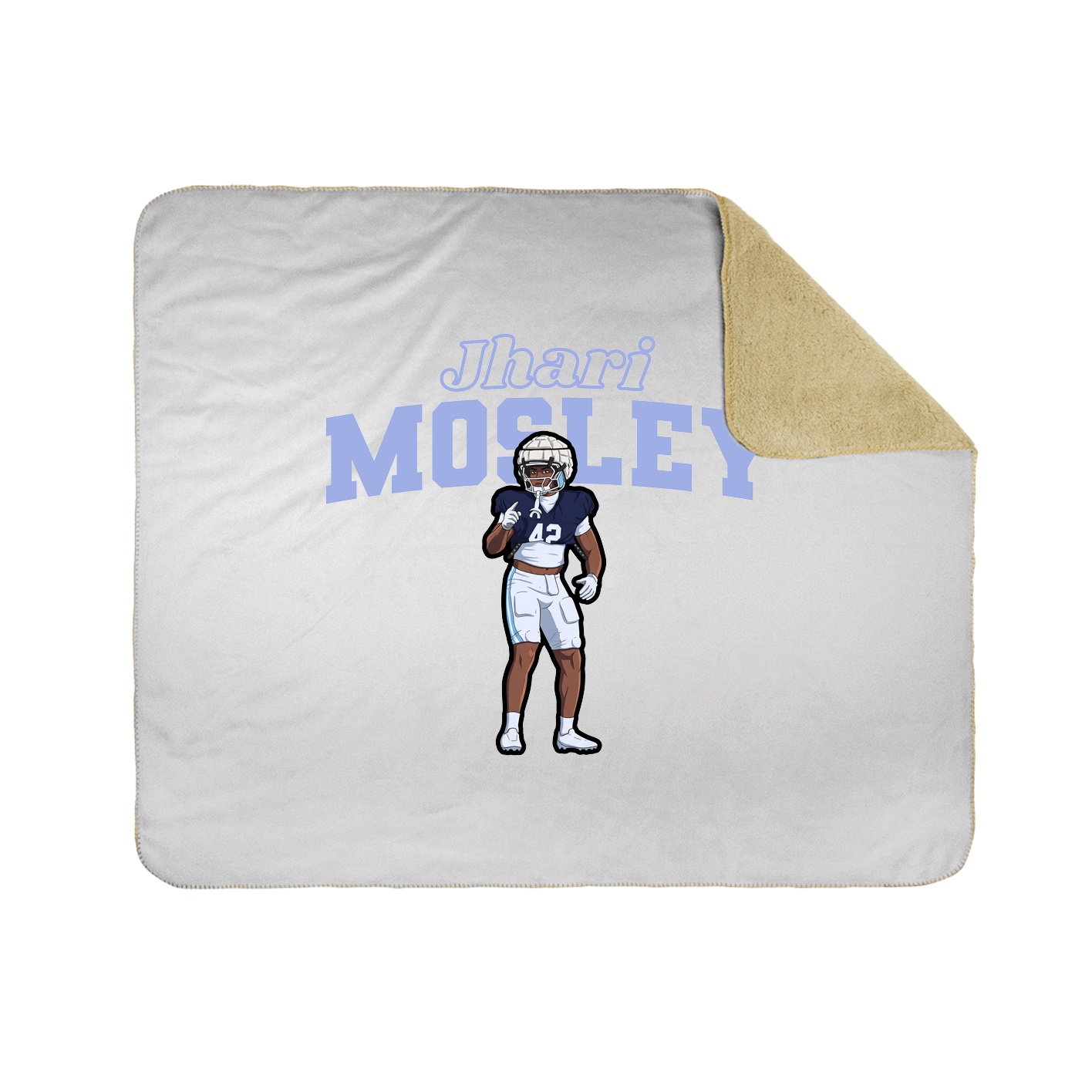 Throw Blanket — Name Arch in White