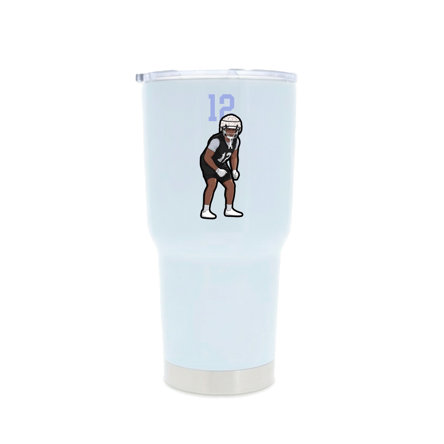 30oz Stainless Steel Tumbler — Number Top in White