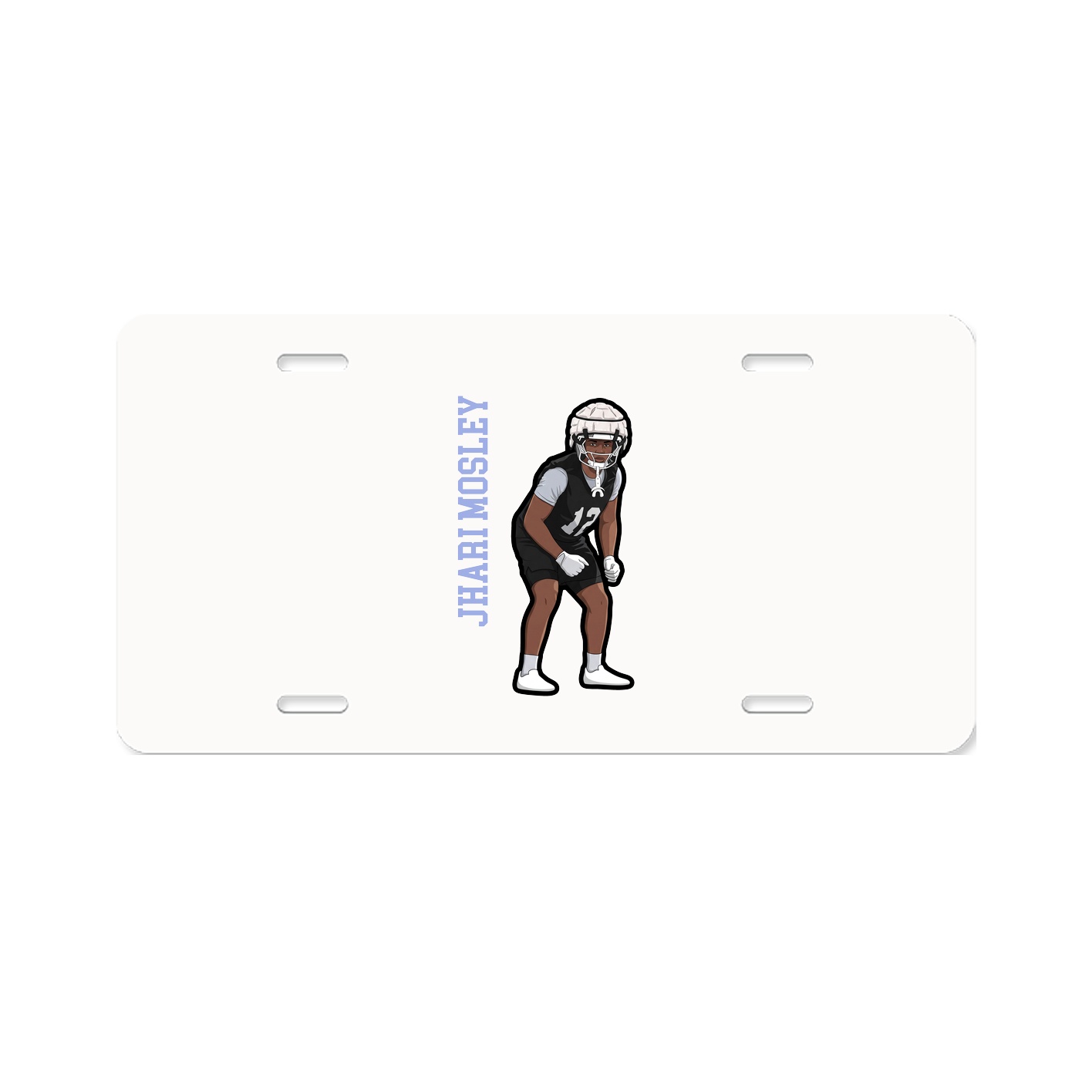 License Plate — Name Vertical in Classic