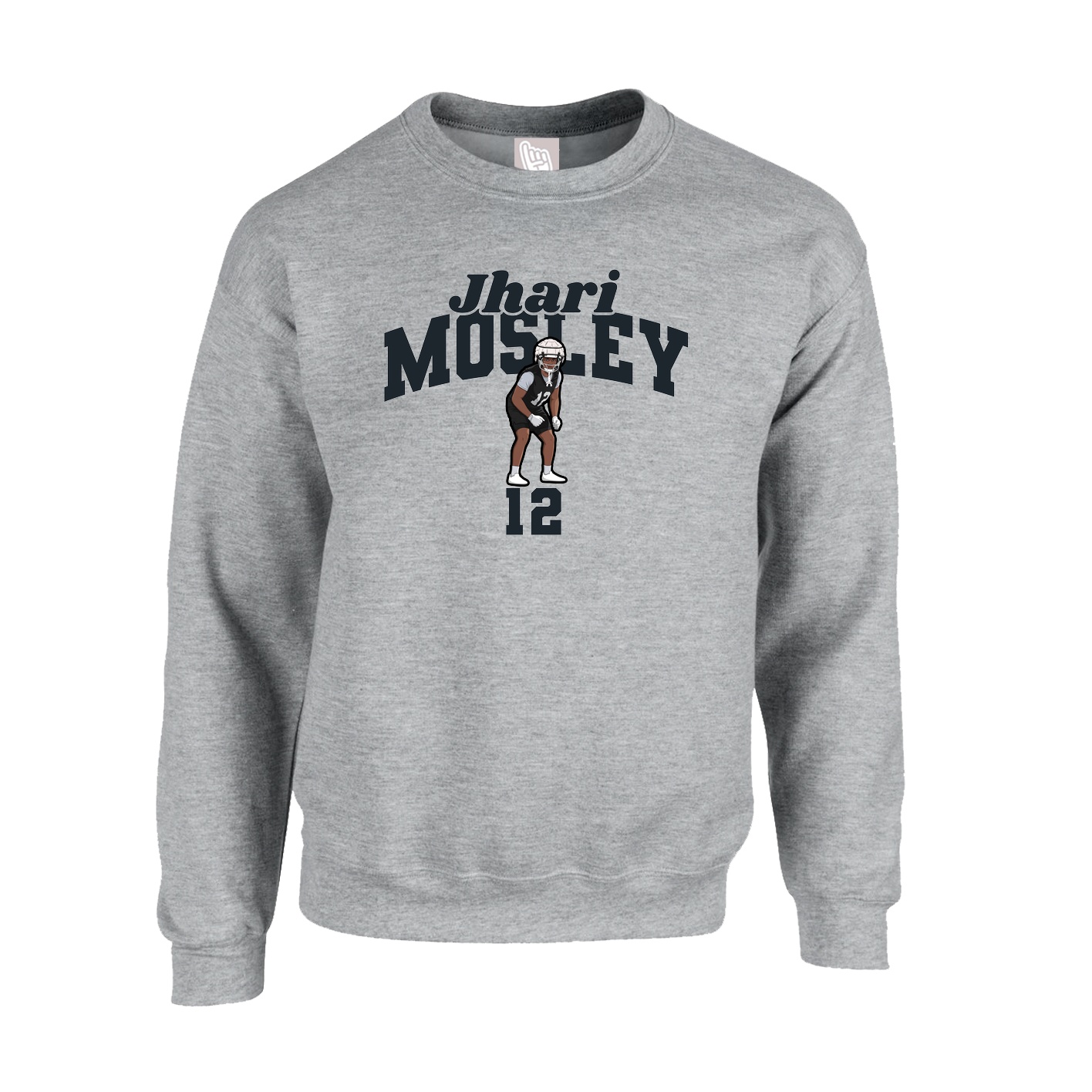 Fleece Crew — Signature Arch in Grey