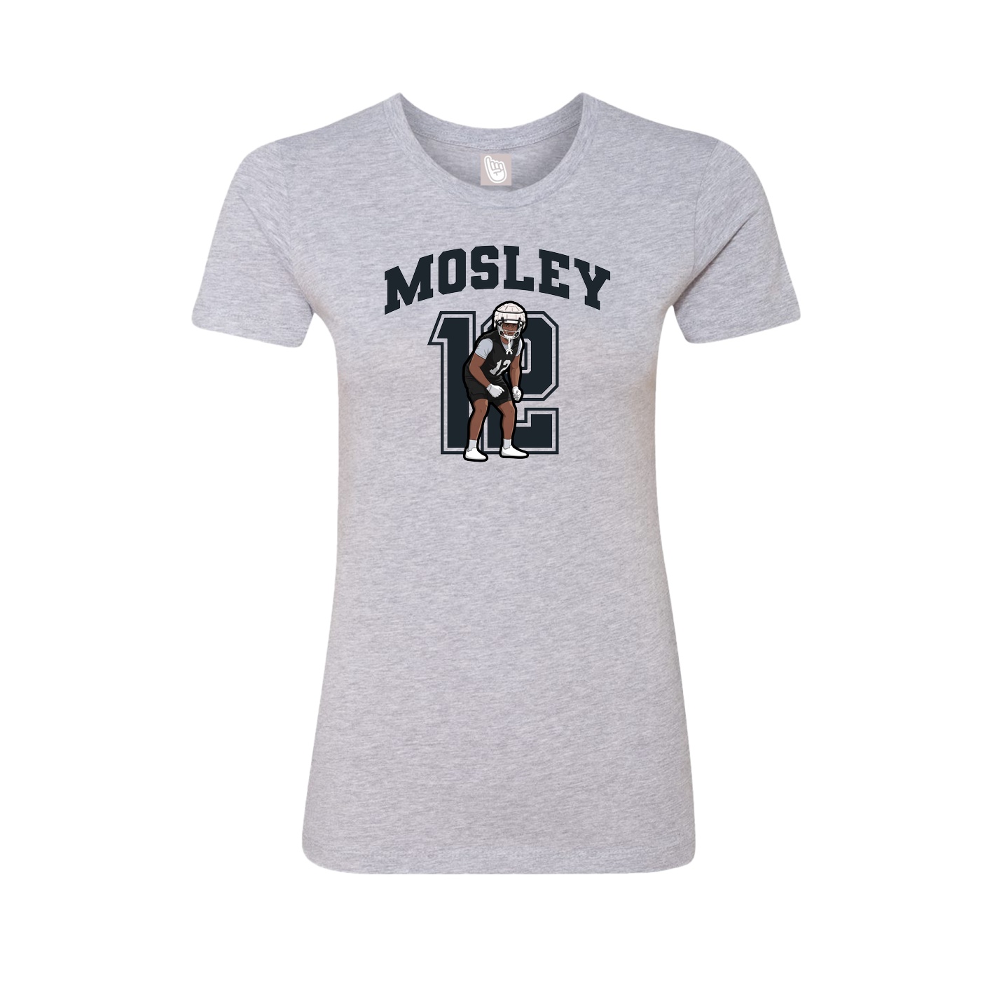 Fitted Women's Tee — Number in Grey