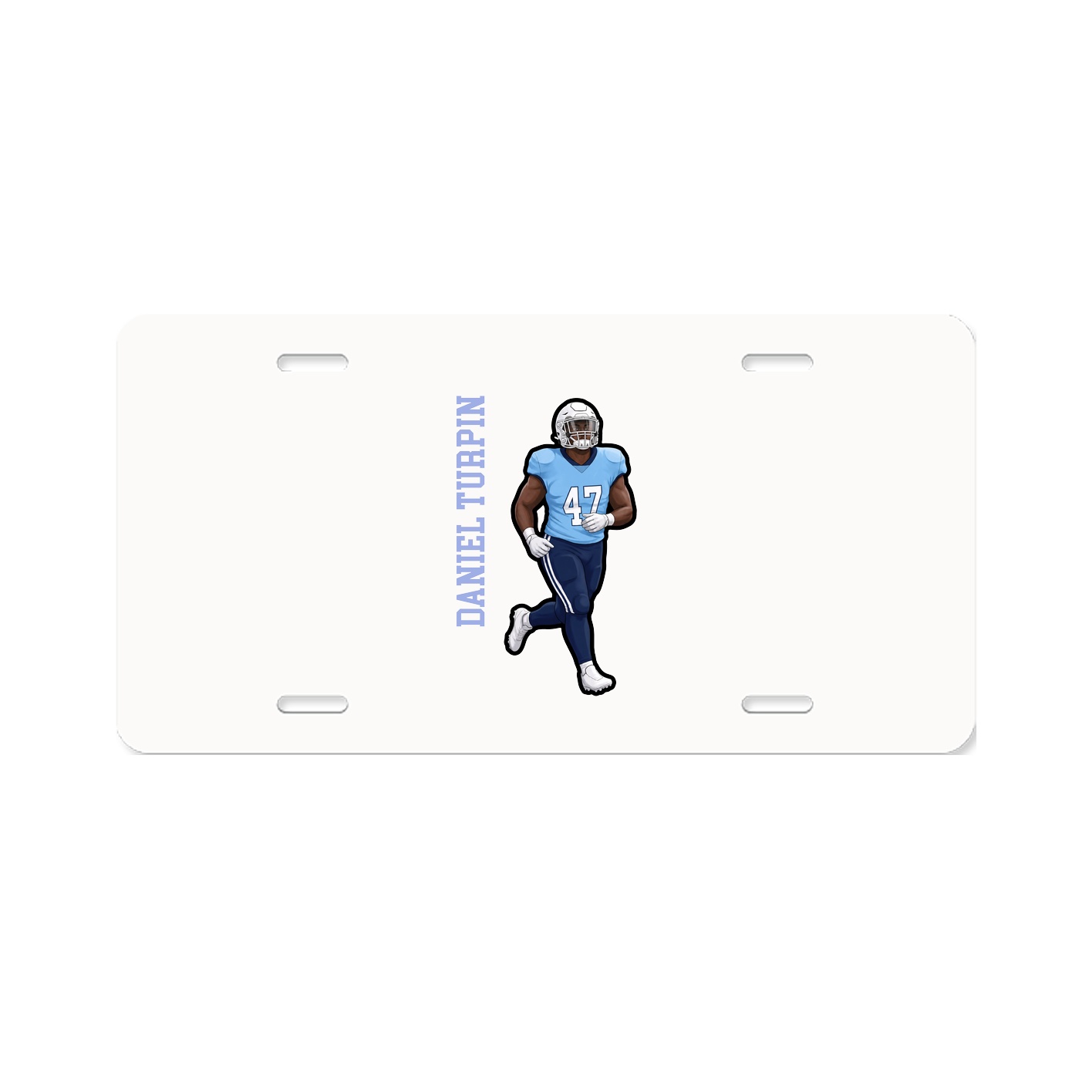 License Plate — Name Vertical in Classic