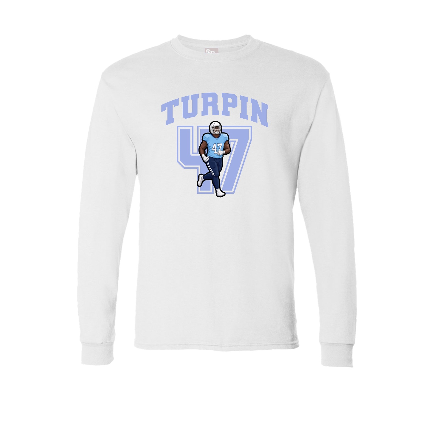 Long Sleeve Tee — Number in White