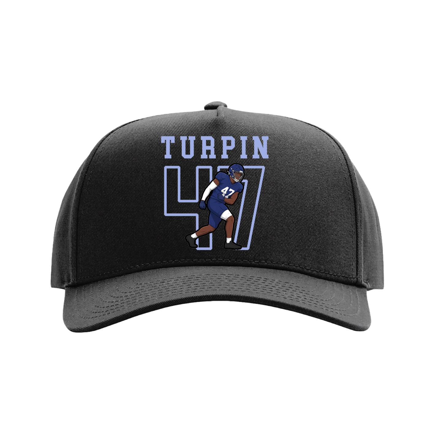 Full Fabric Five-Panel Champ Cap — Shirsey in Black