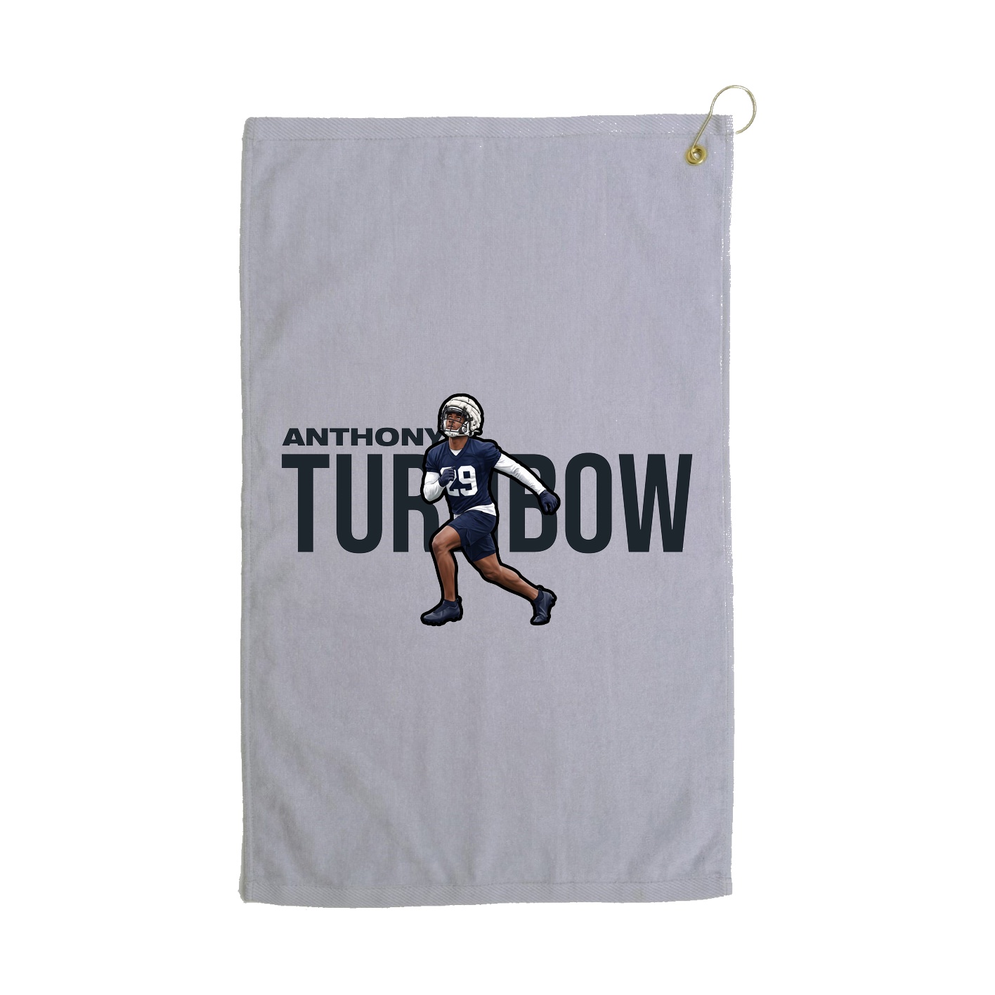 Golf Towel — Player Name in Grey