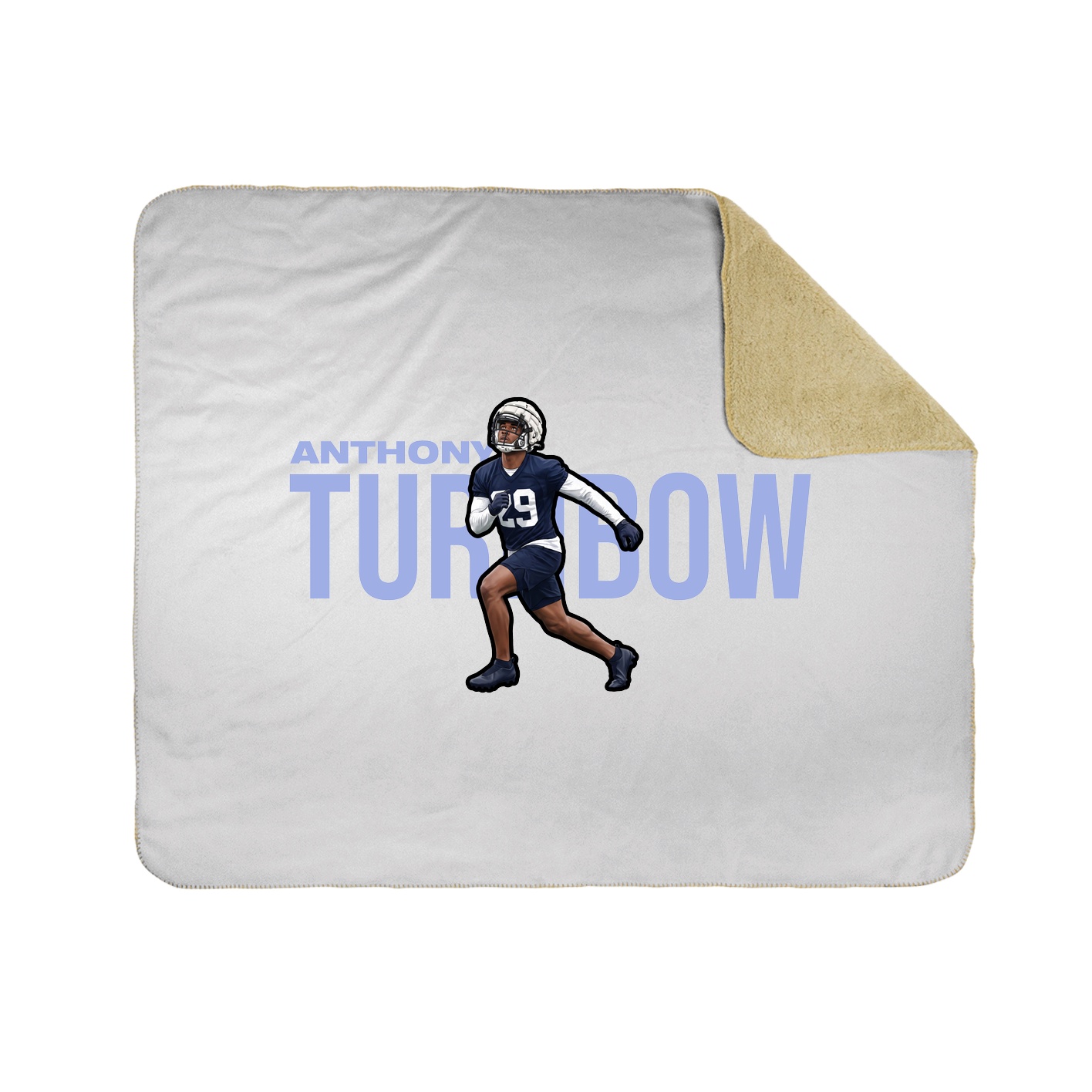 Throw Blanket — Player Name in White