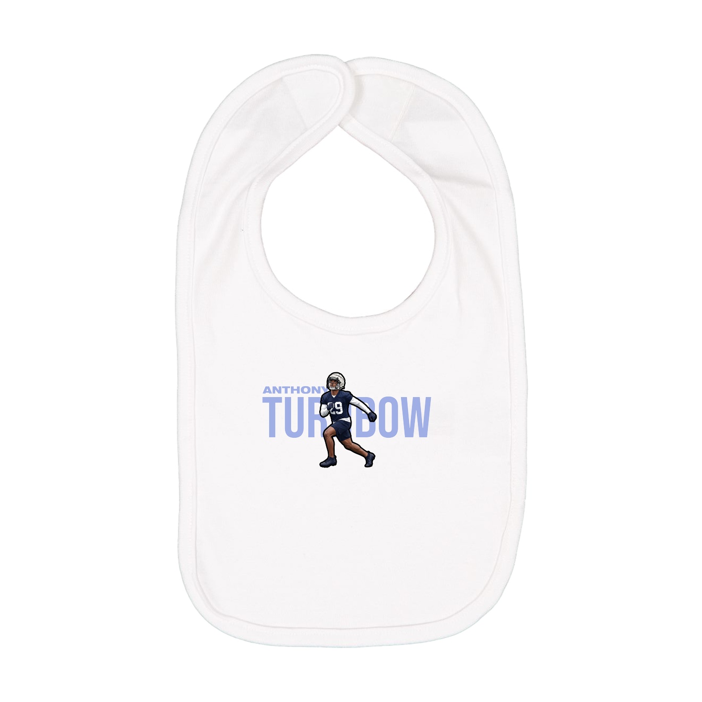 Infant Bib — Player Name in White