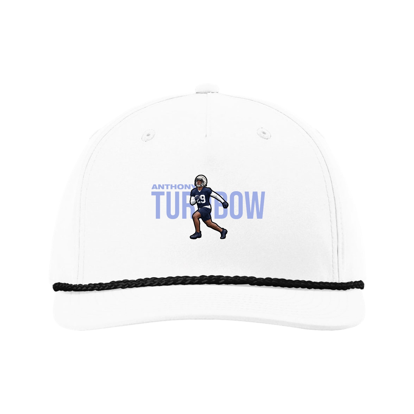 Five-Panel Classic Rope Cap — Player Name in White