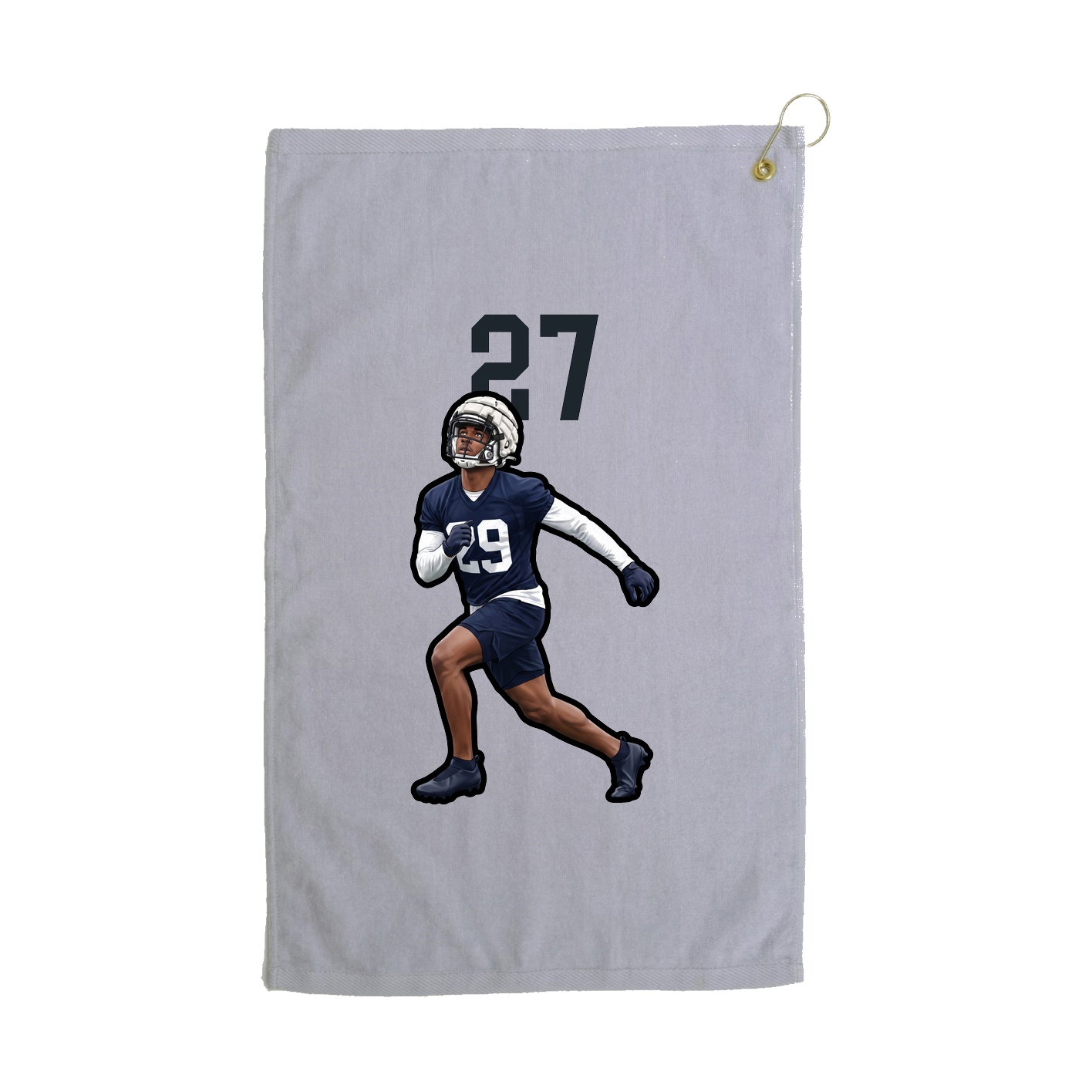 Golf Towel — Number Top in Grey