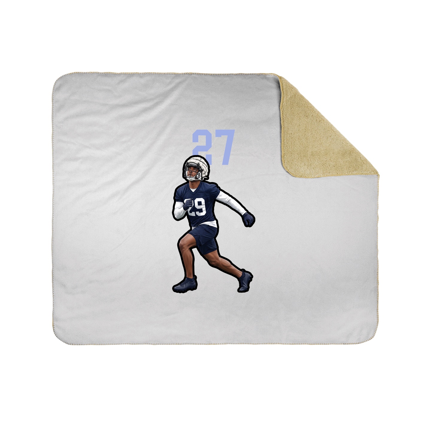 Throw Blanket — Number Top in White