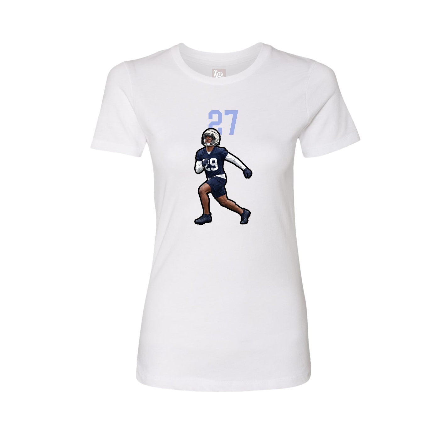 Fitted Women's Tee — Number Top in White