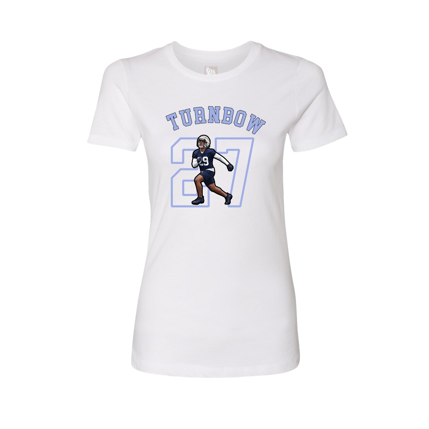 Fitted Women's Tee — Shirsey Arch in White