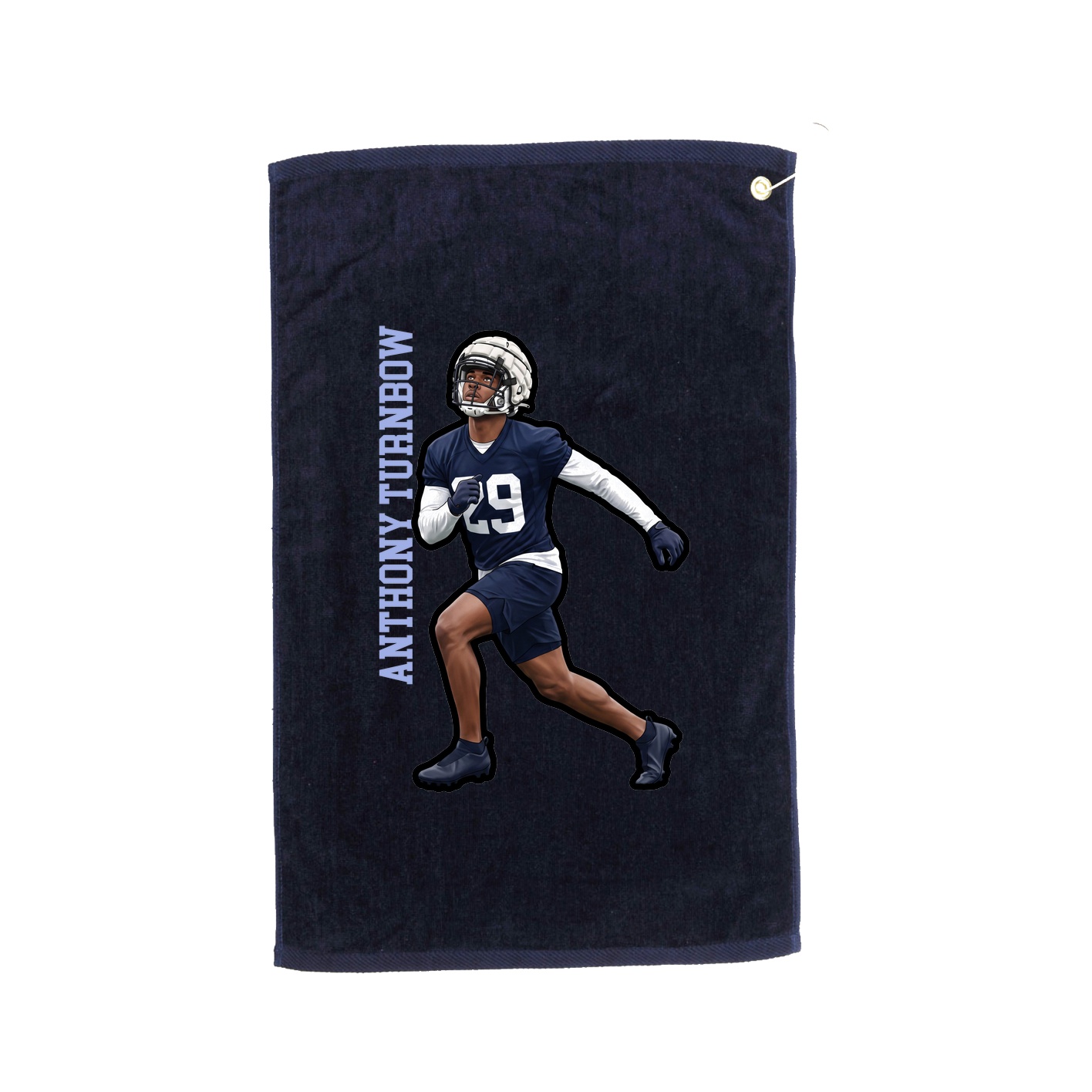 Golf Towel — Name Vertical in Navy