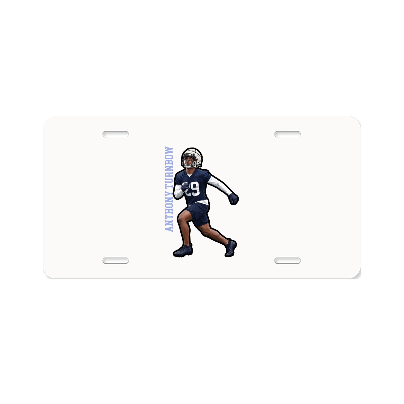 License Plate — Name Vertical in Classic