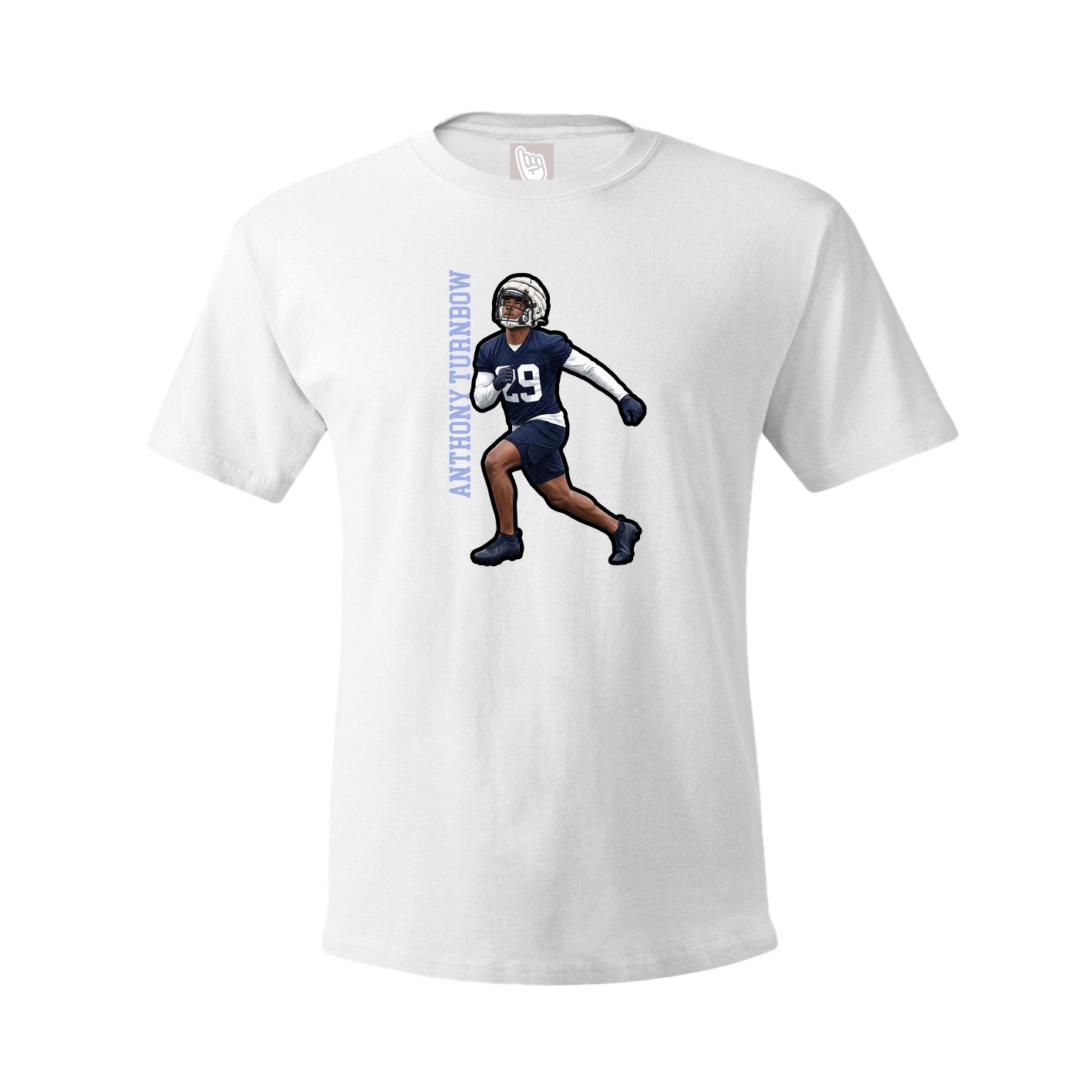 Youth Tee — Name Vertical in White