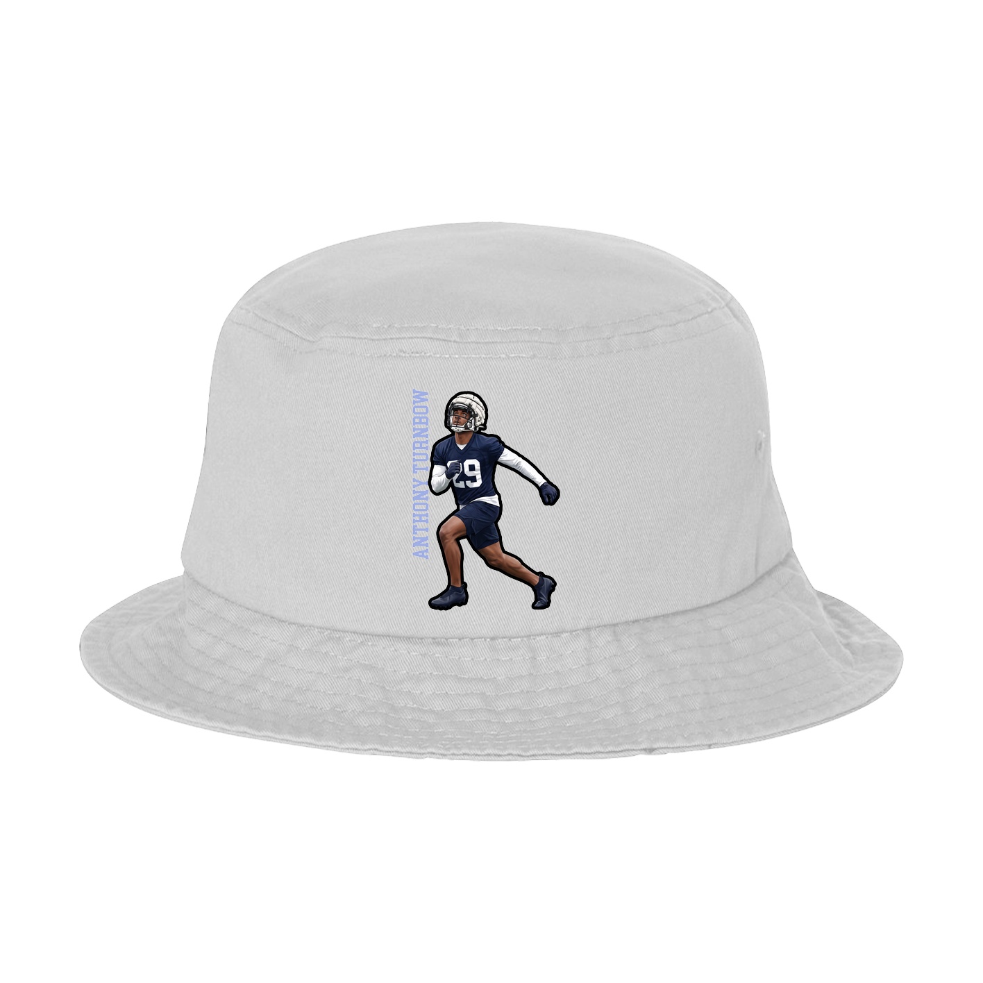 Bucket Cap — Name Vertical in White