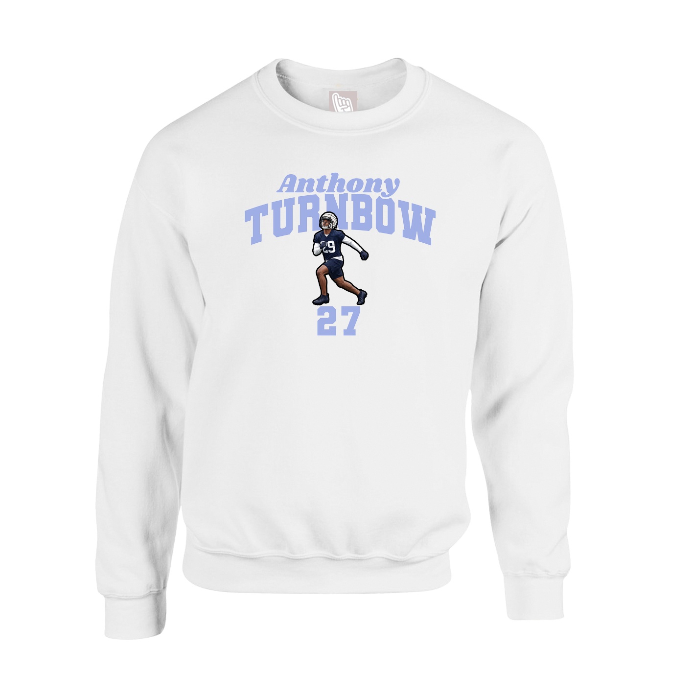 Fleece Crew — Signature Arch in White