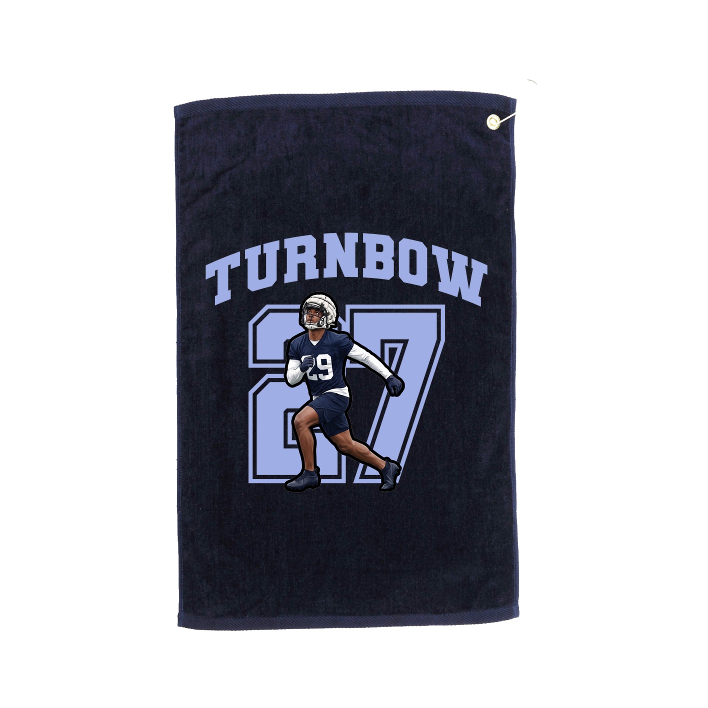 Golf Towel — Number in Navy