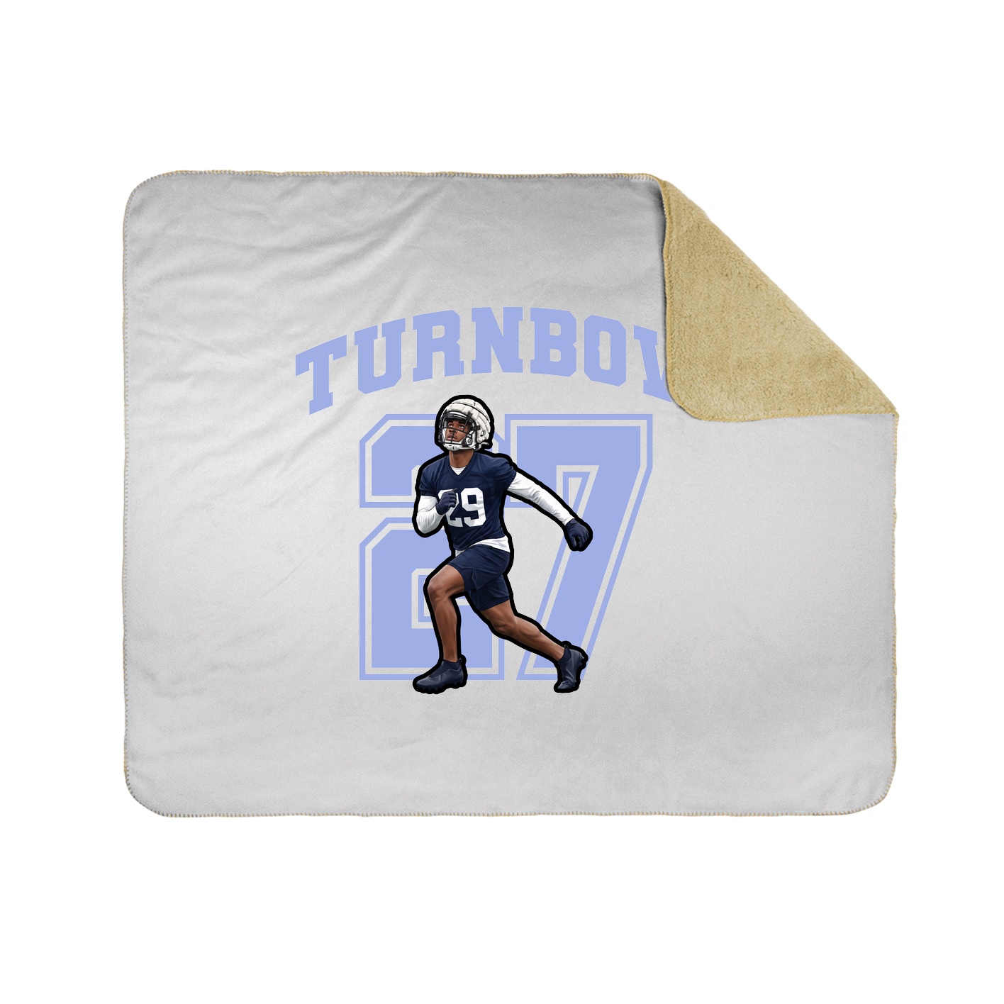 Throw Blanket — Number in White