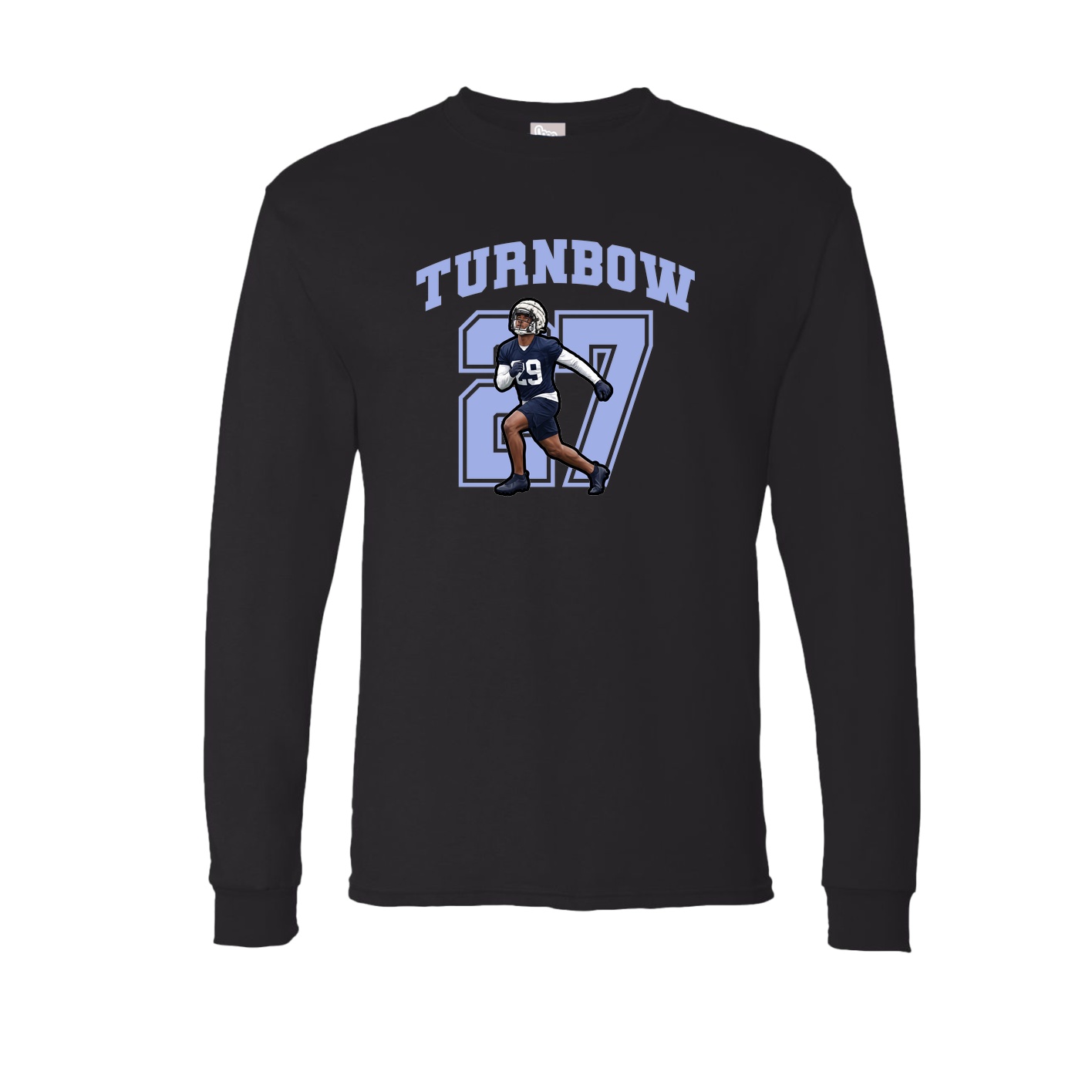 Long Sleeve Tee — Number in Black