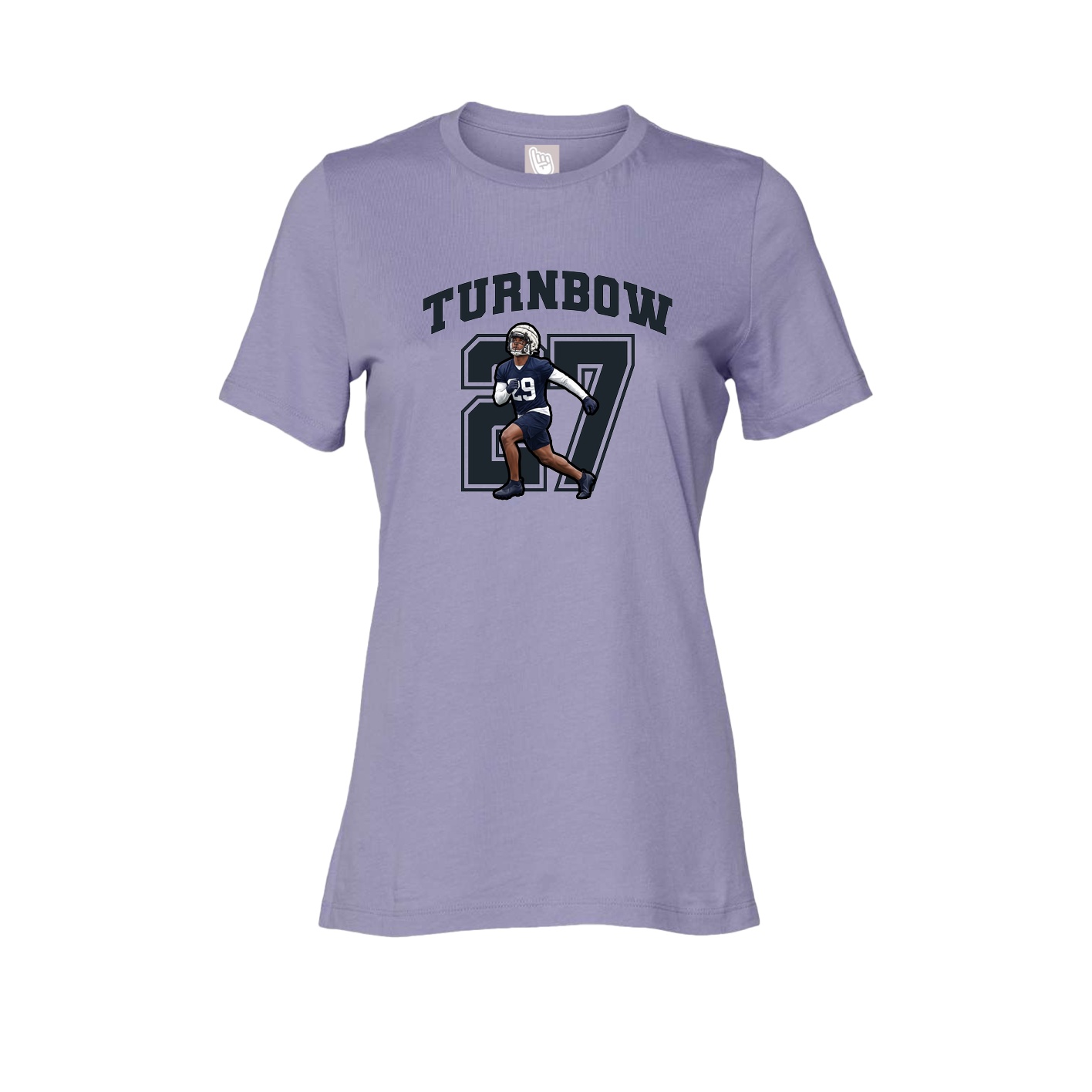 Fitted Women's Tee — Number in Purple