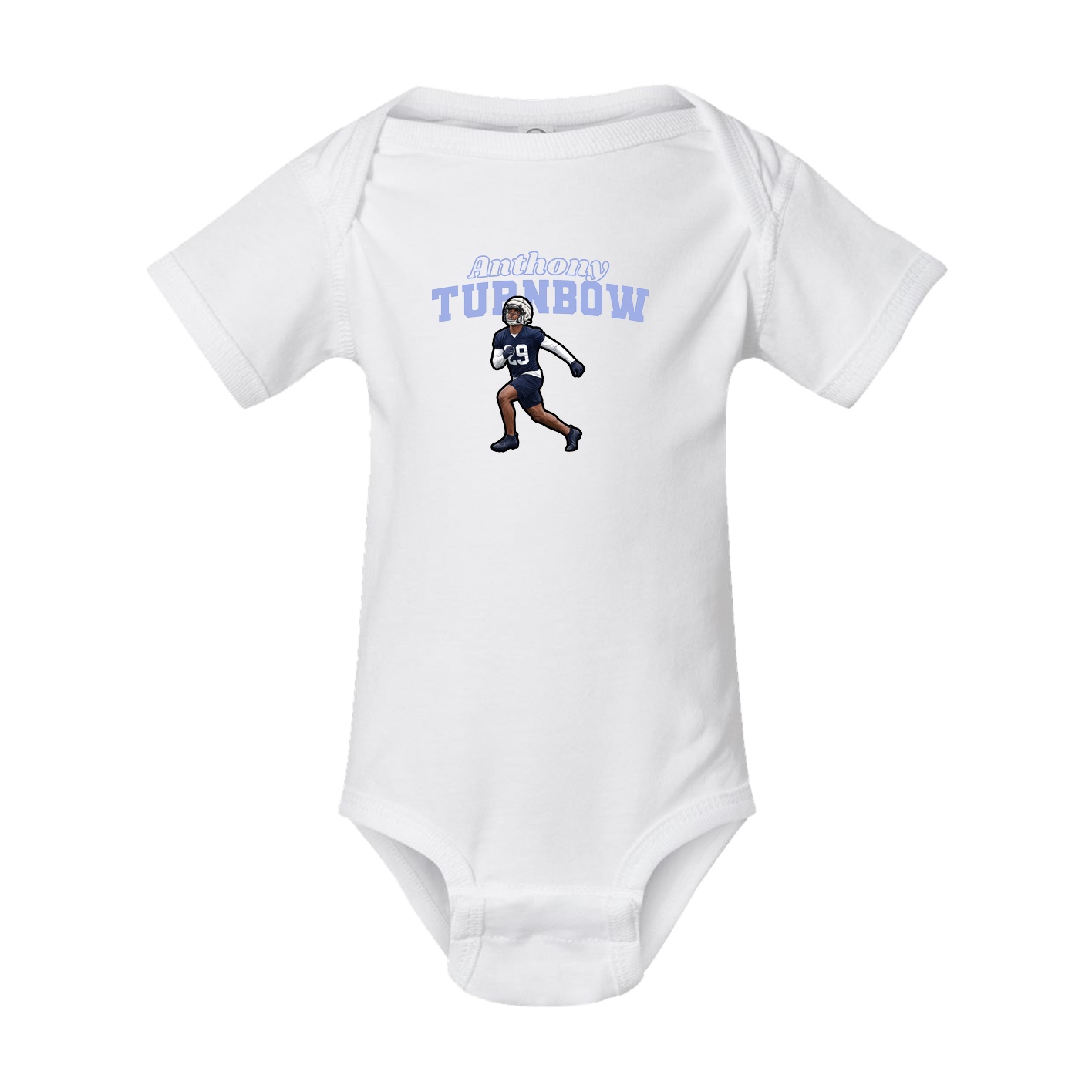 Baby Onesie — Name Arch in White