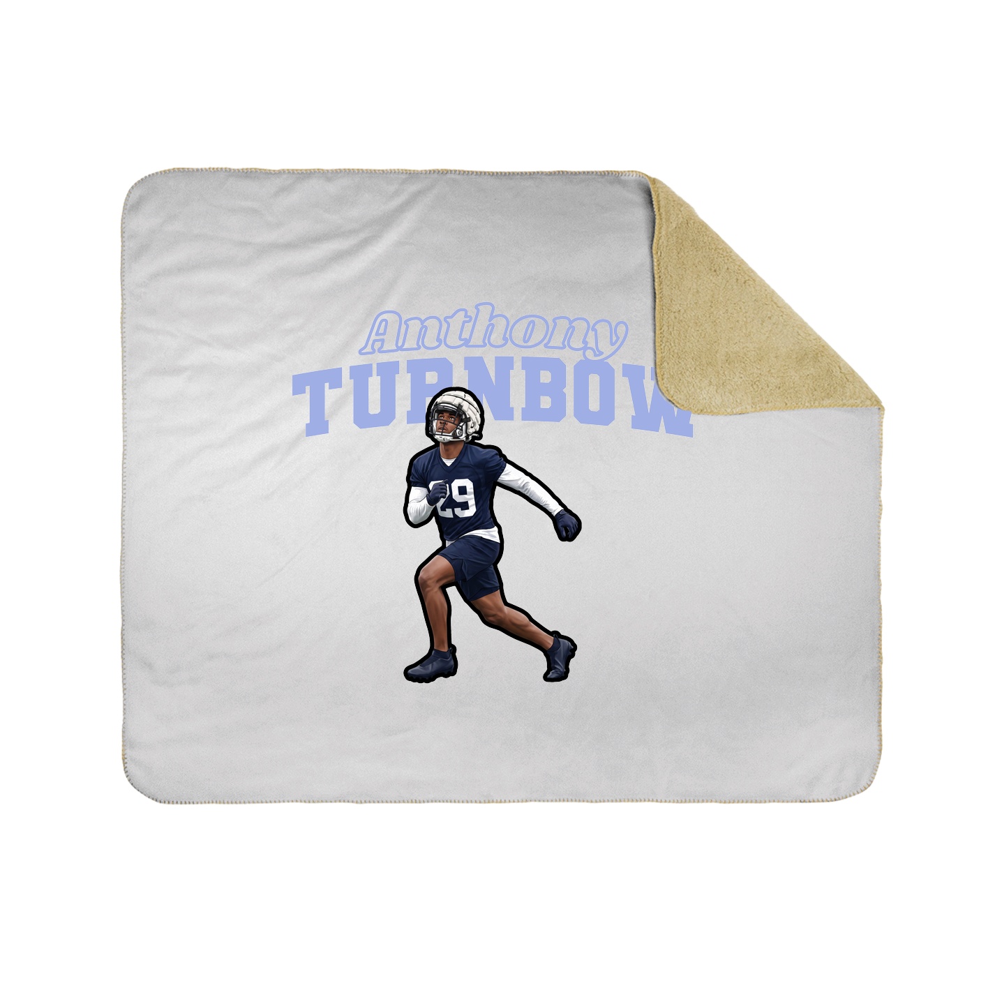 Throw Blanket — Name Arch in White