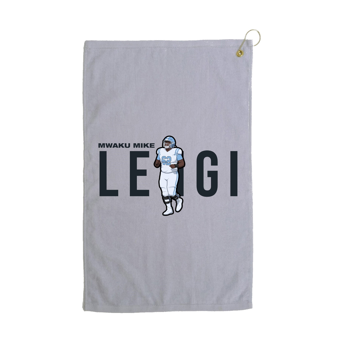 Golf Towel — Player Name in Grey