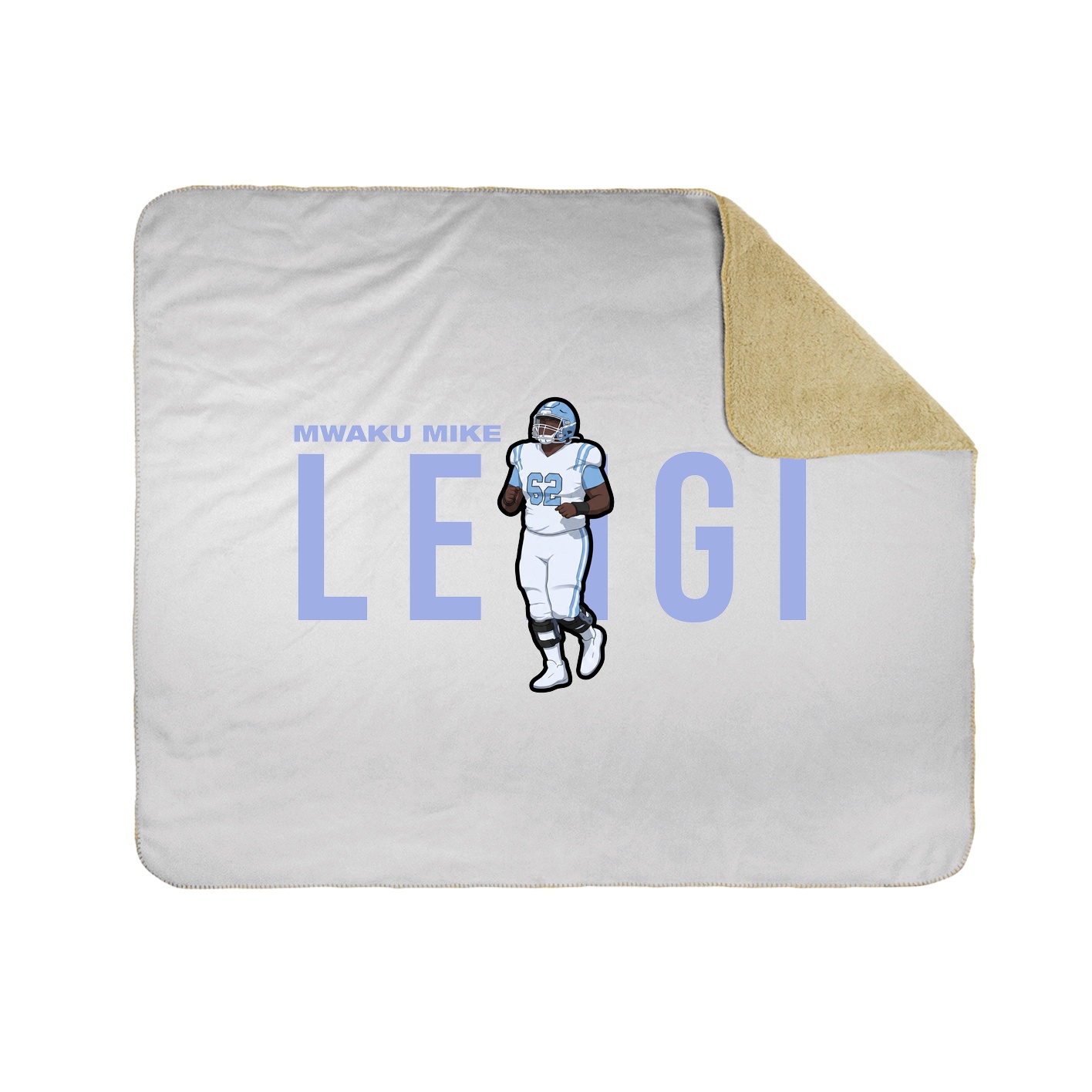 Throw Blanket — Player Name in White