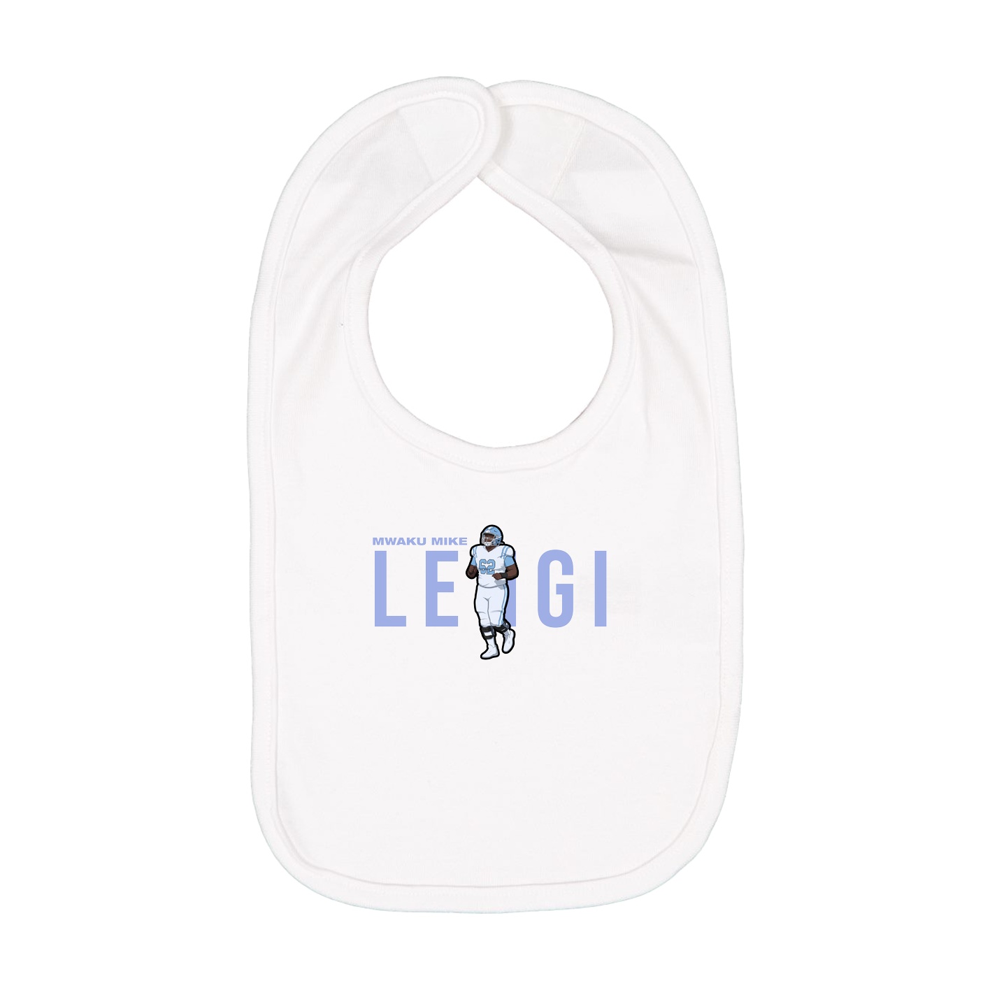 Infant Bib — Player Name in White