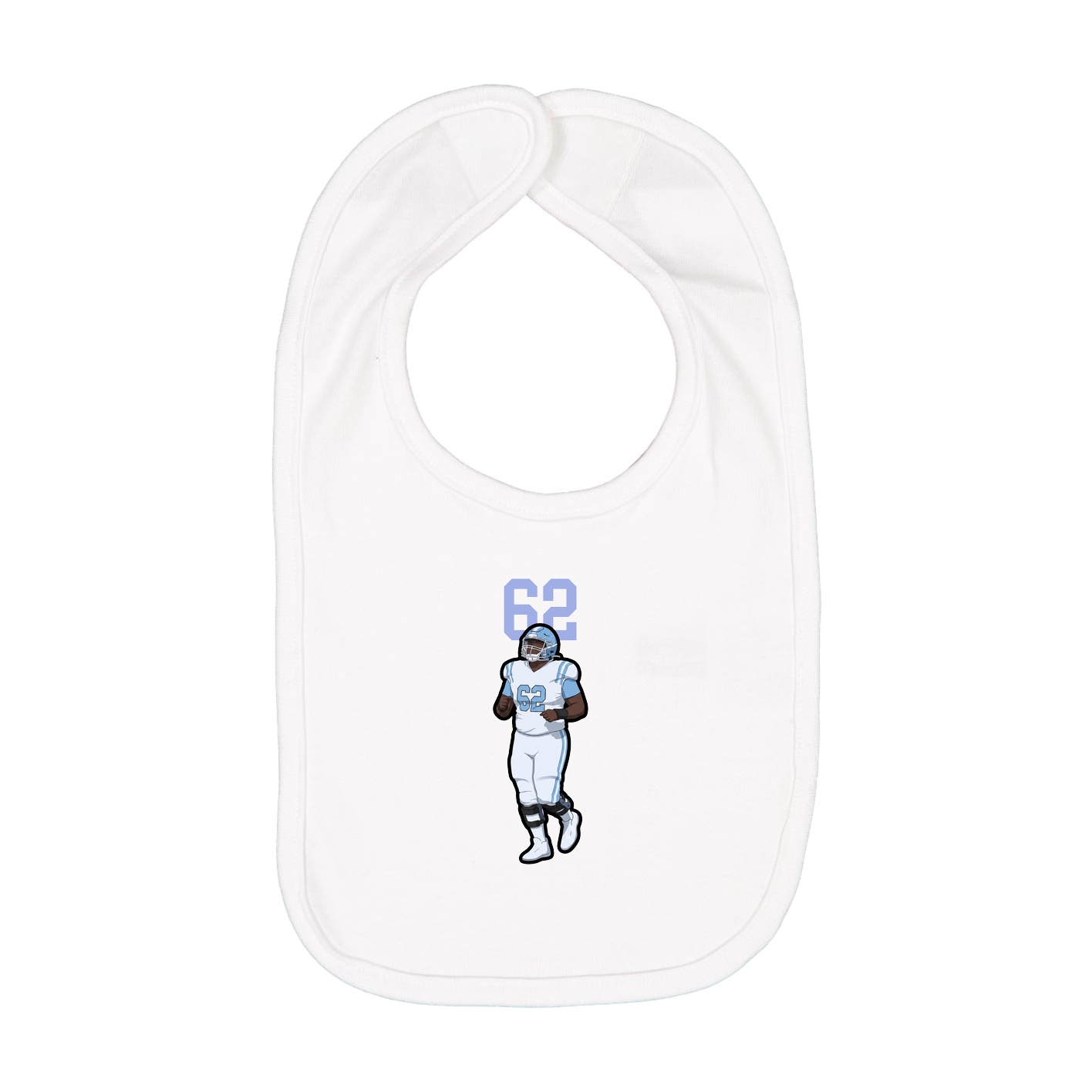 Infant Bib — Number Top in White