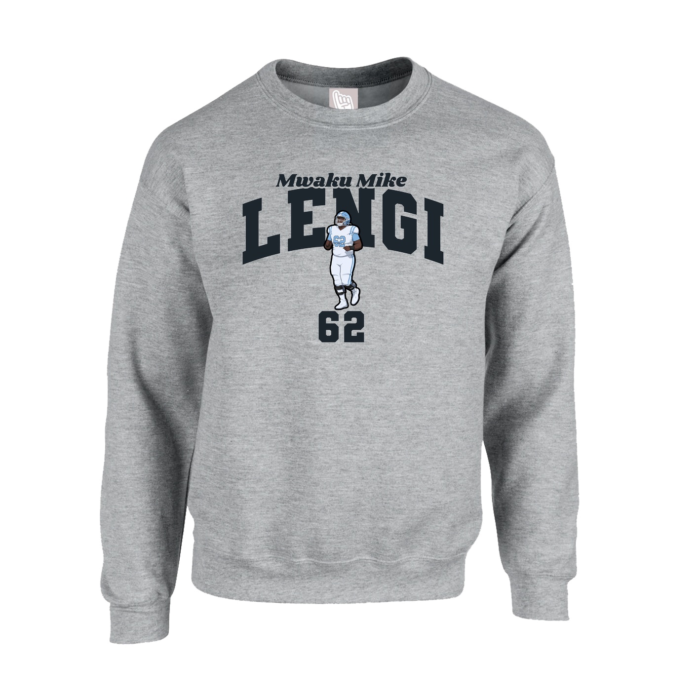 Fleece Crew — Signature Arch in Grey