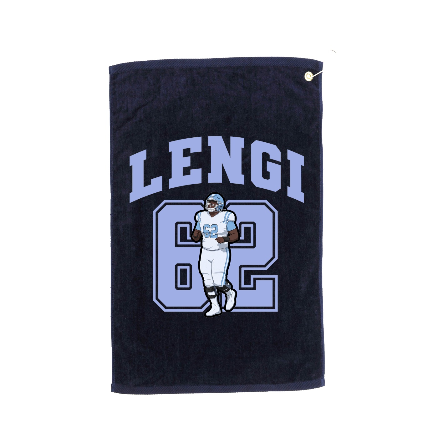 Golf Towel — Number in Navy