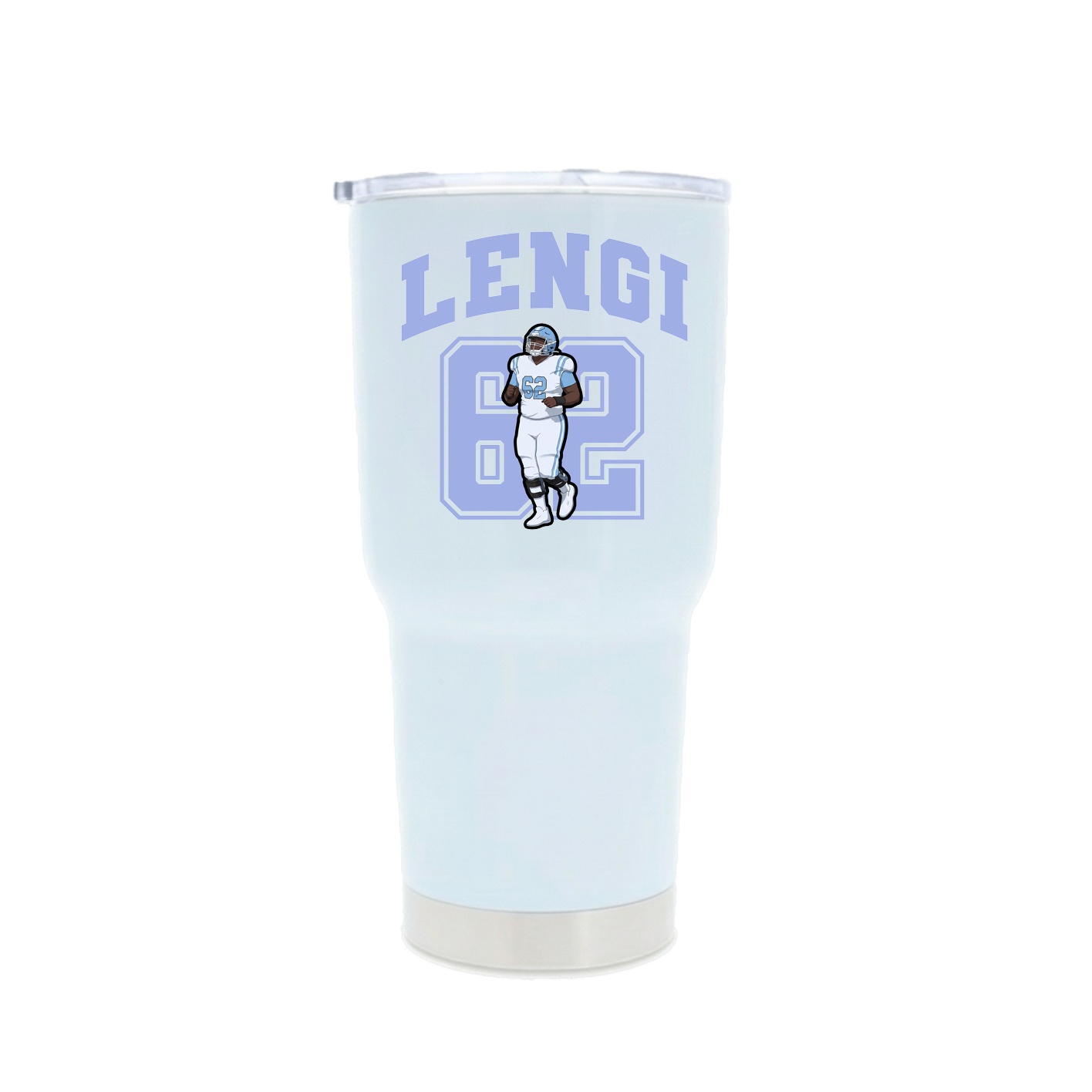 30oz Stainless Steel Tumbler — Number in White