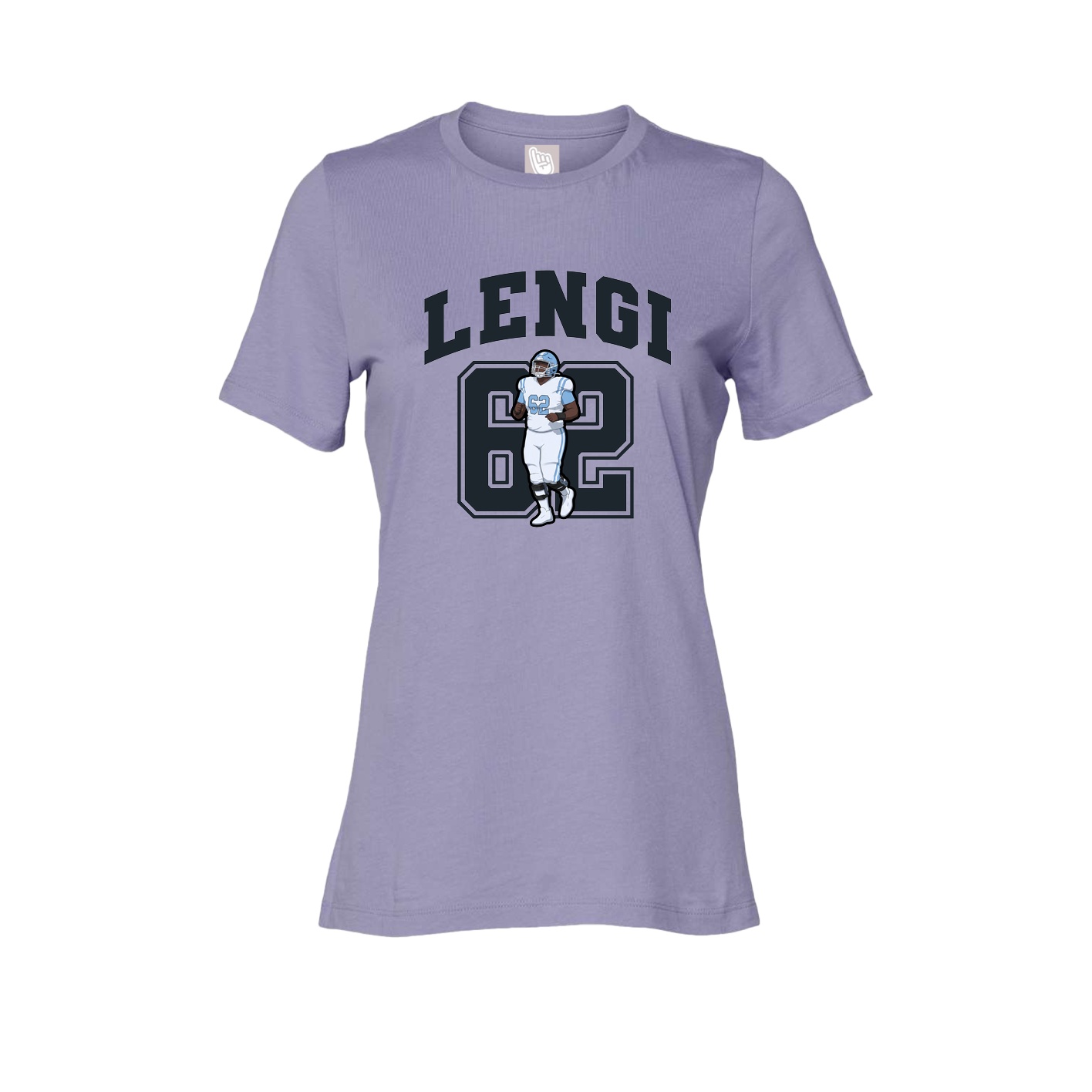 Fitted Women's Tee — Number in Purple