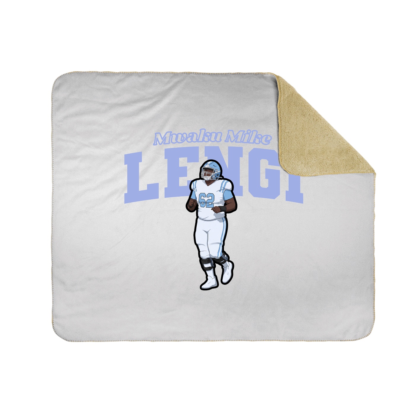 Throw Blanket — Name Arch in White