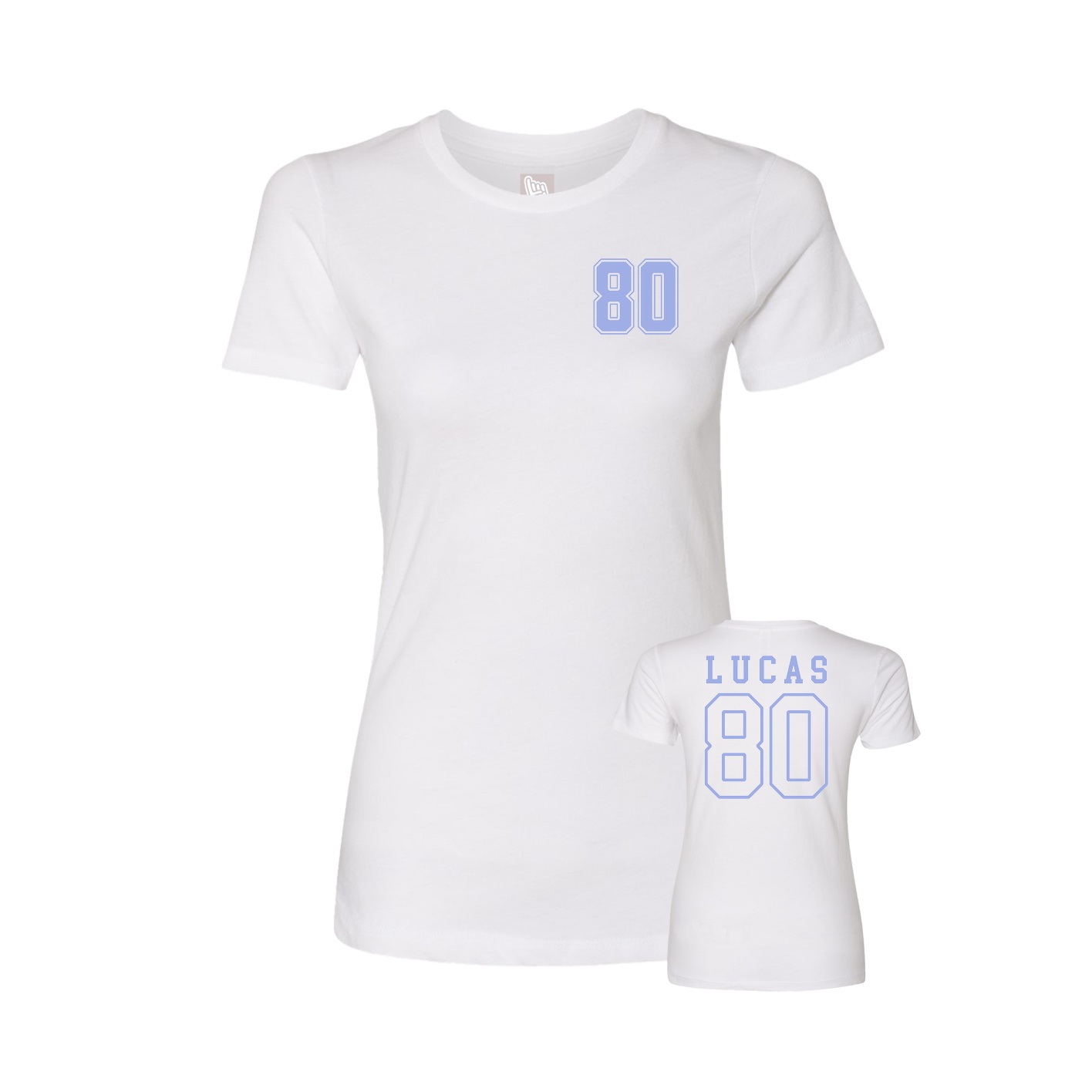 Fitted Women's Tee — Chest Back in White