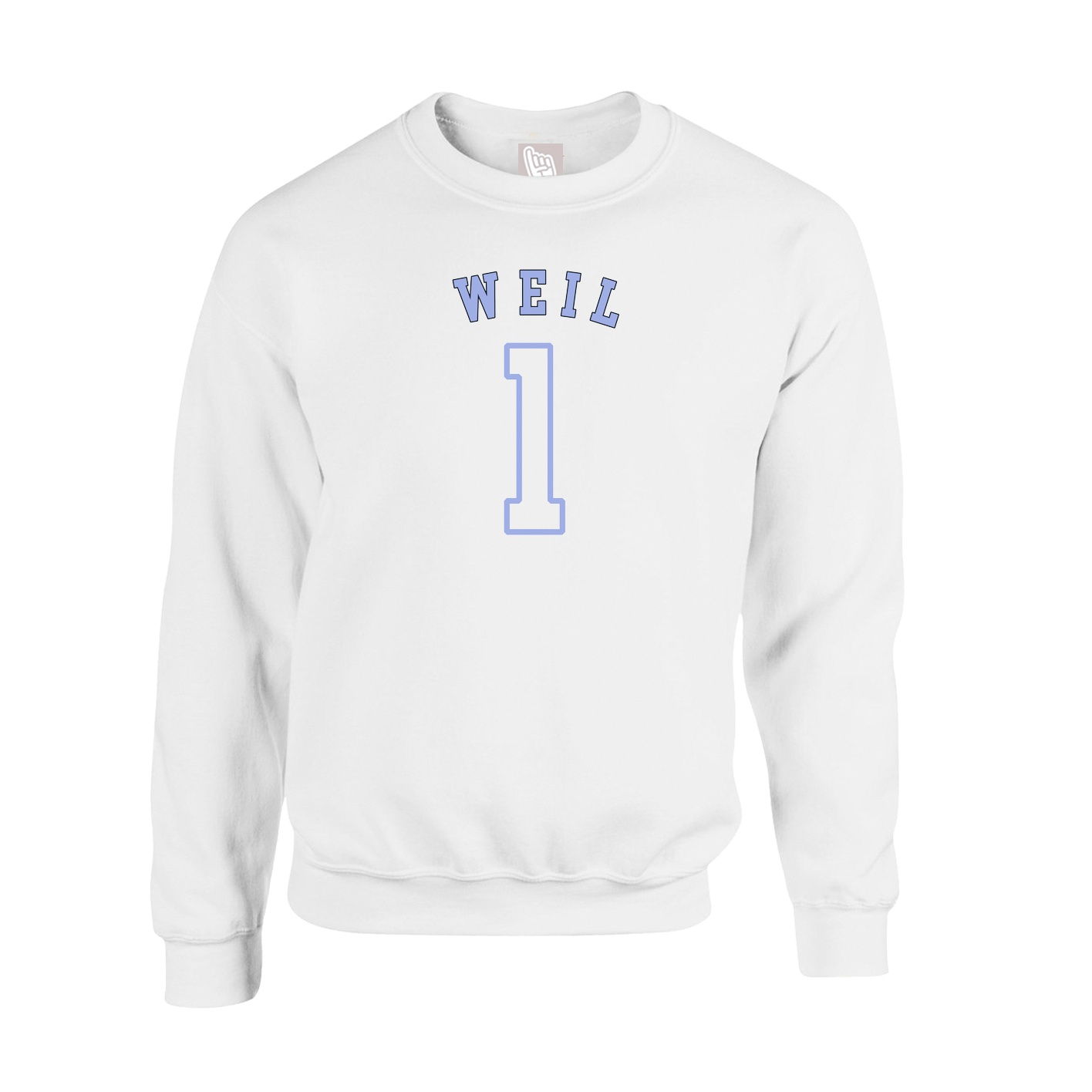 Fleece Crew — Shirsey Arch in White