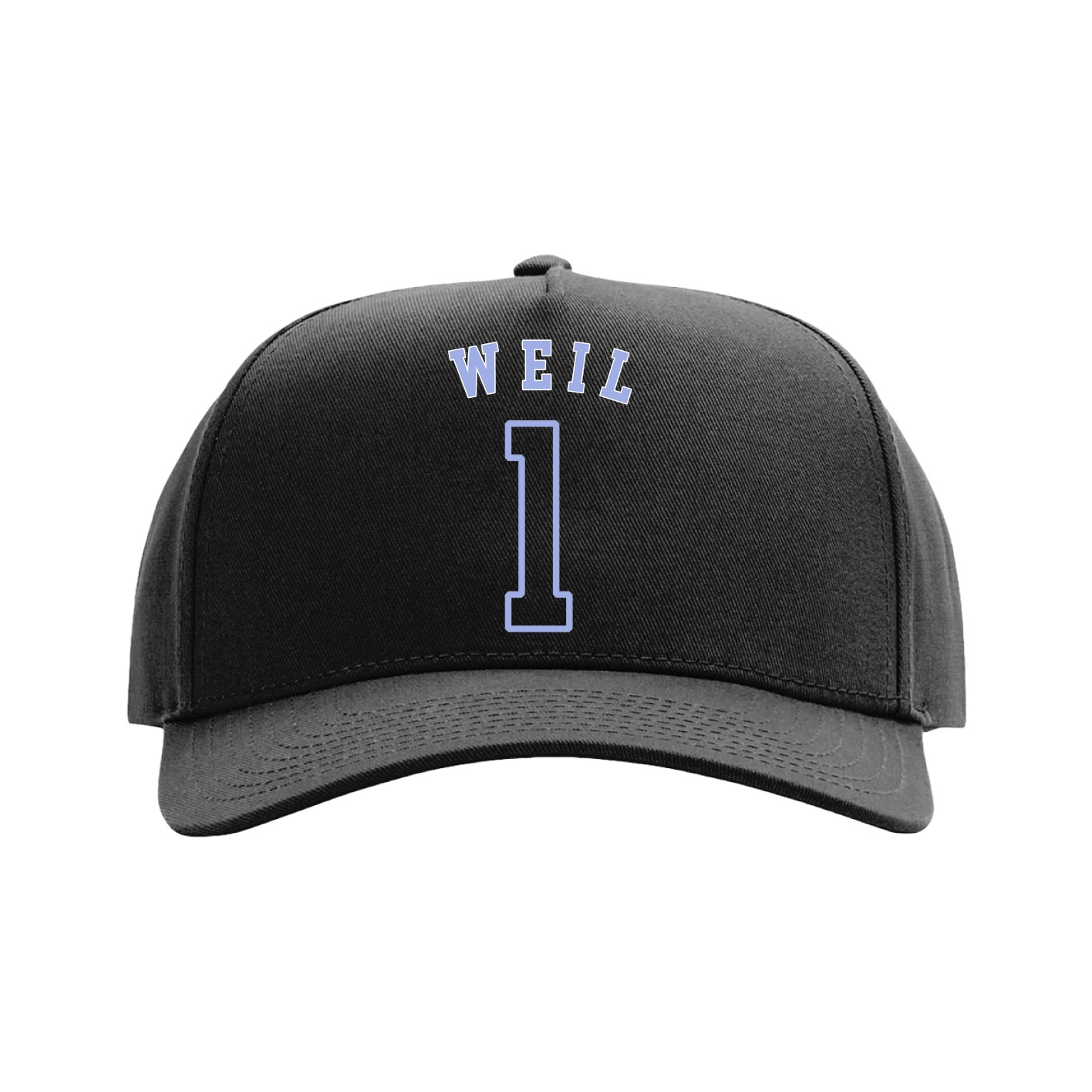 Full Fabric Five-Panel Champ Cap — Shirsey Arch in Black