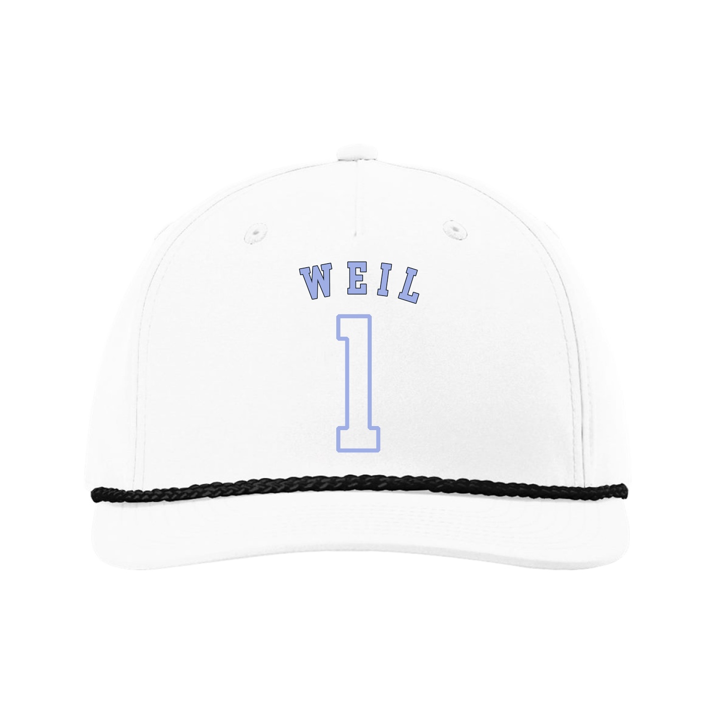 Five-Panel Classic Rope Cap — Shirsey Arch in White