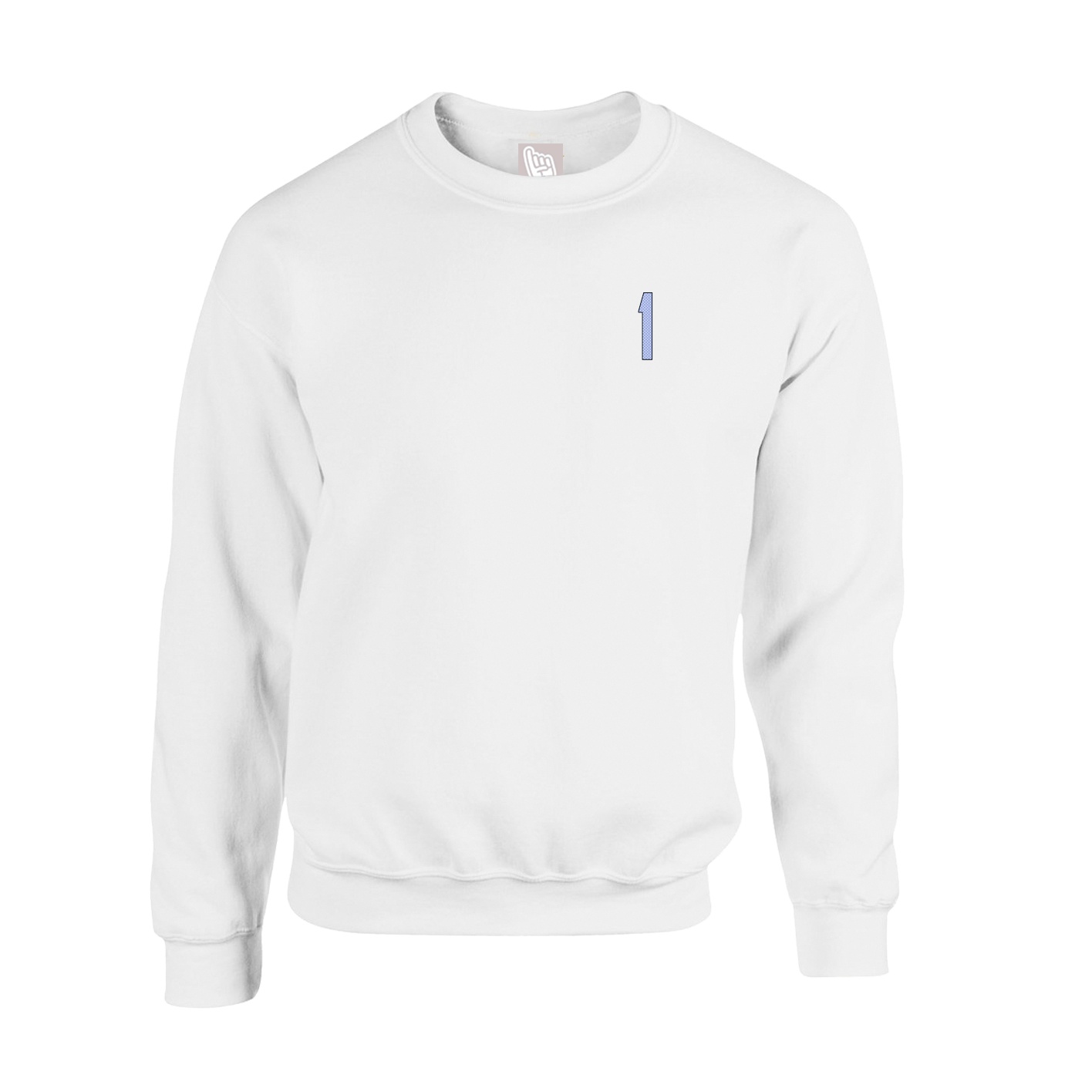Fleece Crew — Front Shirsy in White
