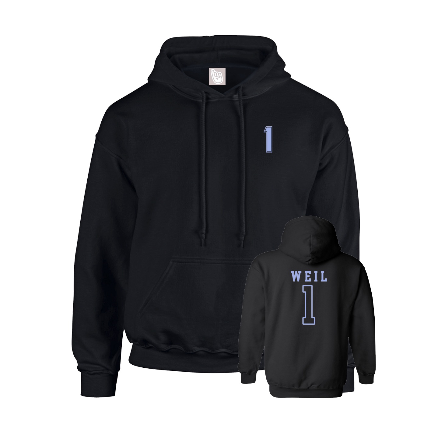 Hoodie — Chest Back in Black