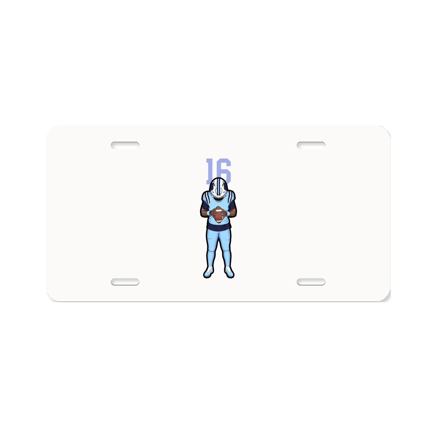 License Plate — Number Top in Classic