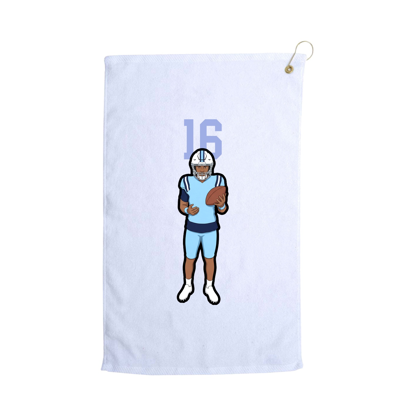 Golf Towel — Number Top in White