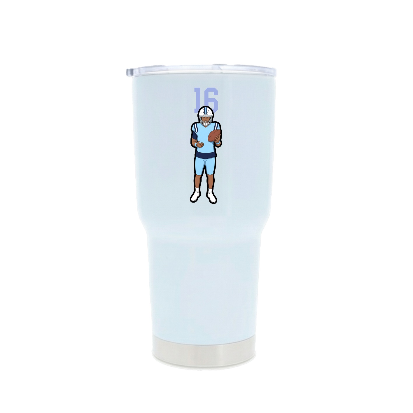 30oz Stainless Steel Tumbler — Number Top in White