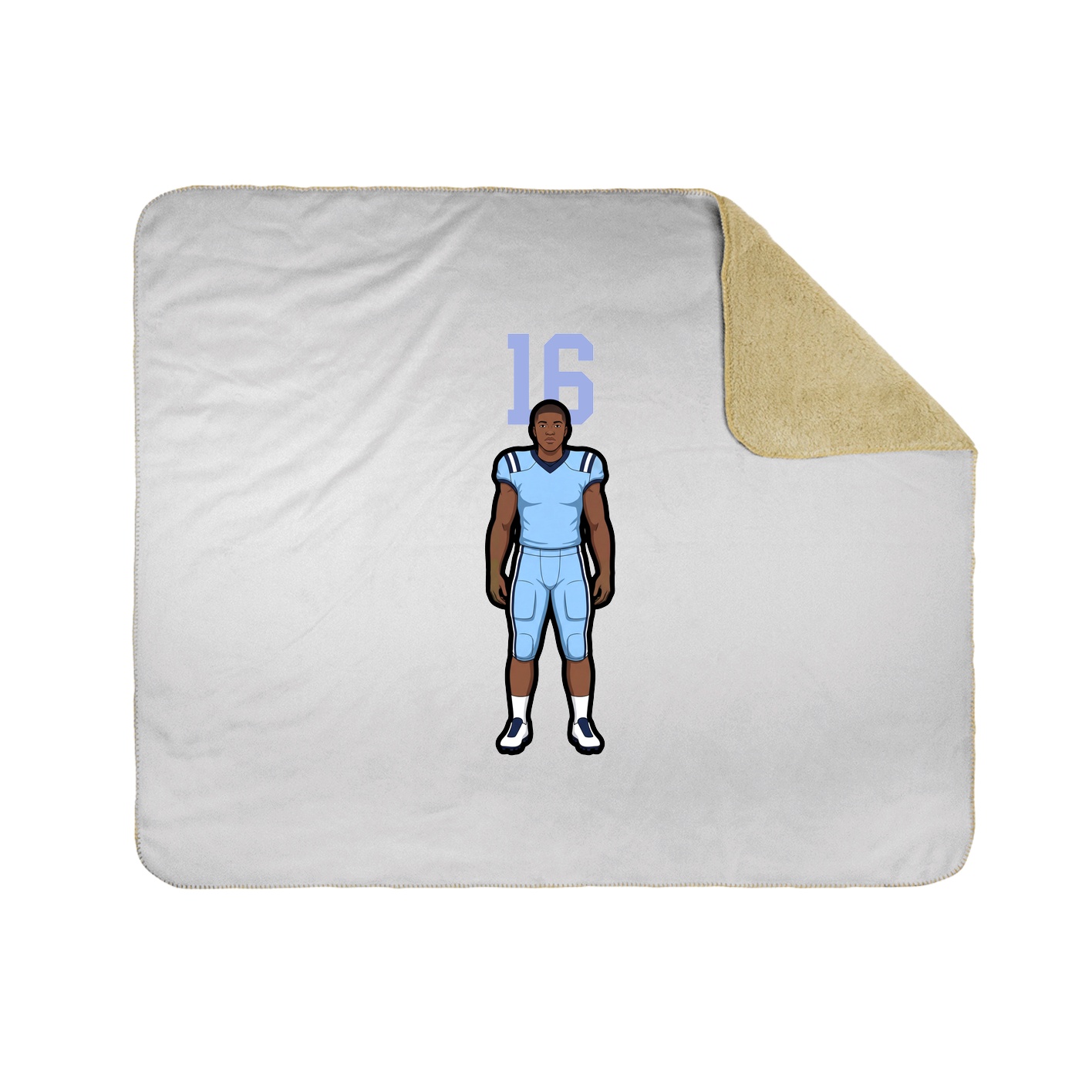 Throw Blanket — Number Top in White