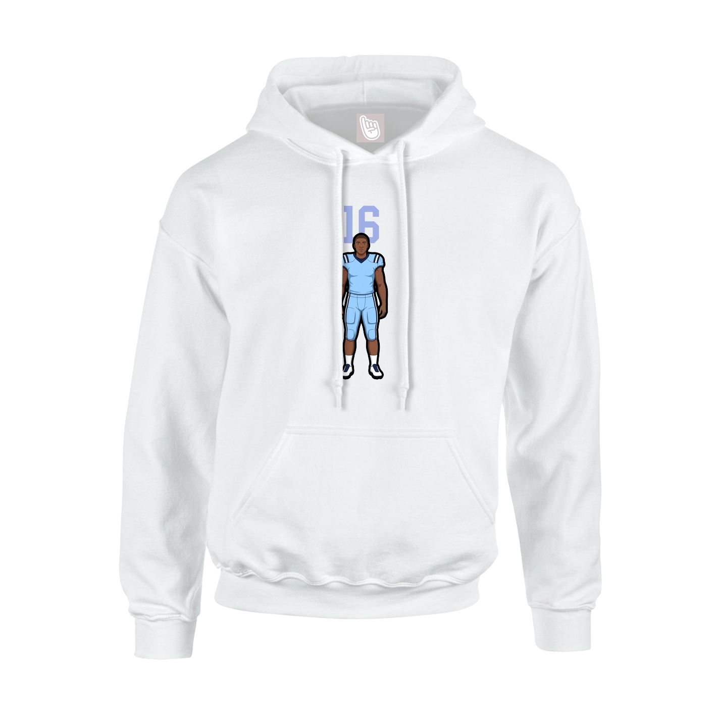 Hoodie — Number Top in White