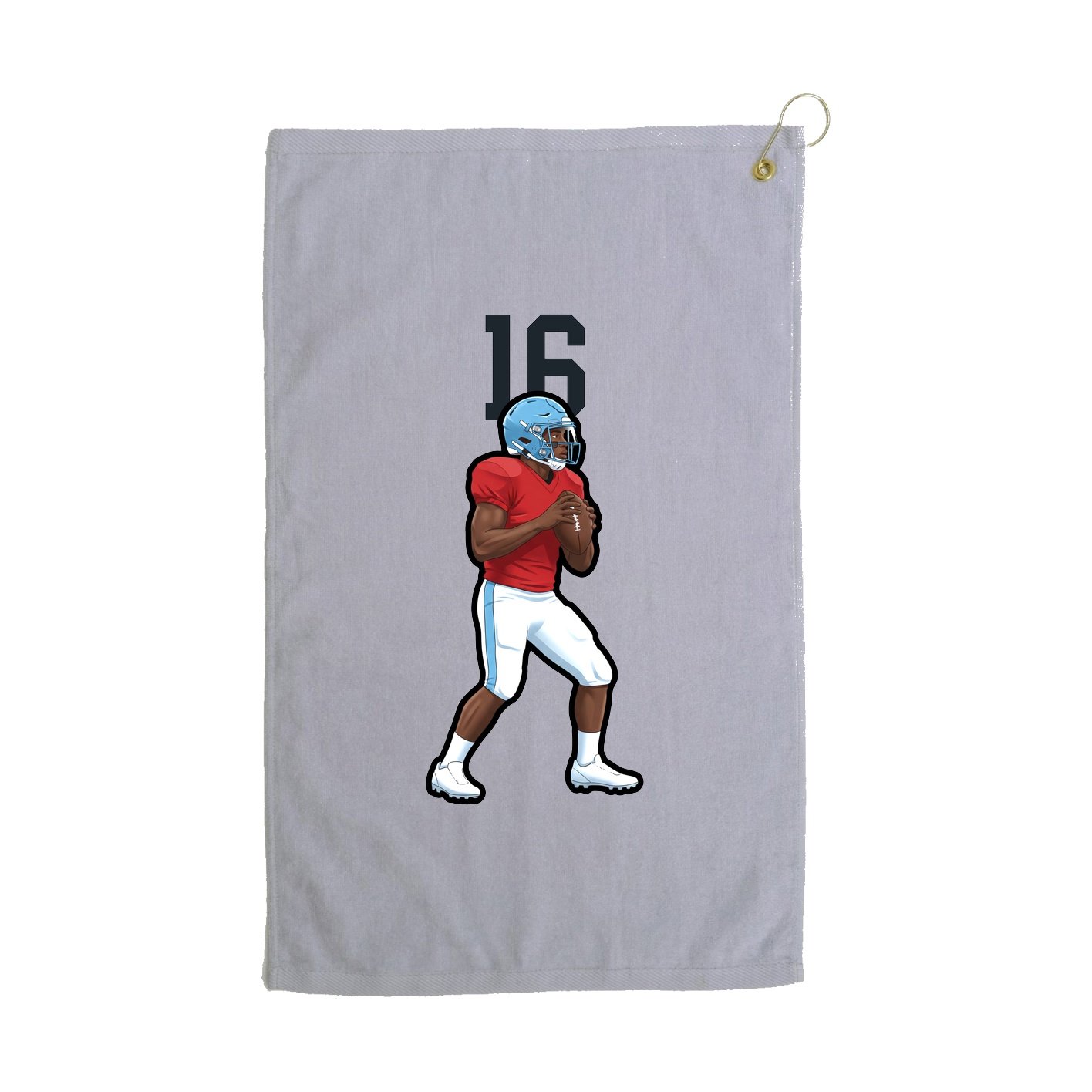 Golf Towel — Number Top in Grey