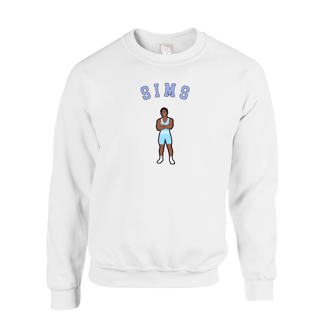 Fleece Crew — Shirsey Arch in White