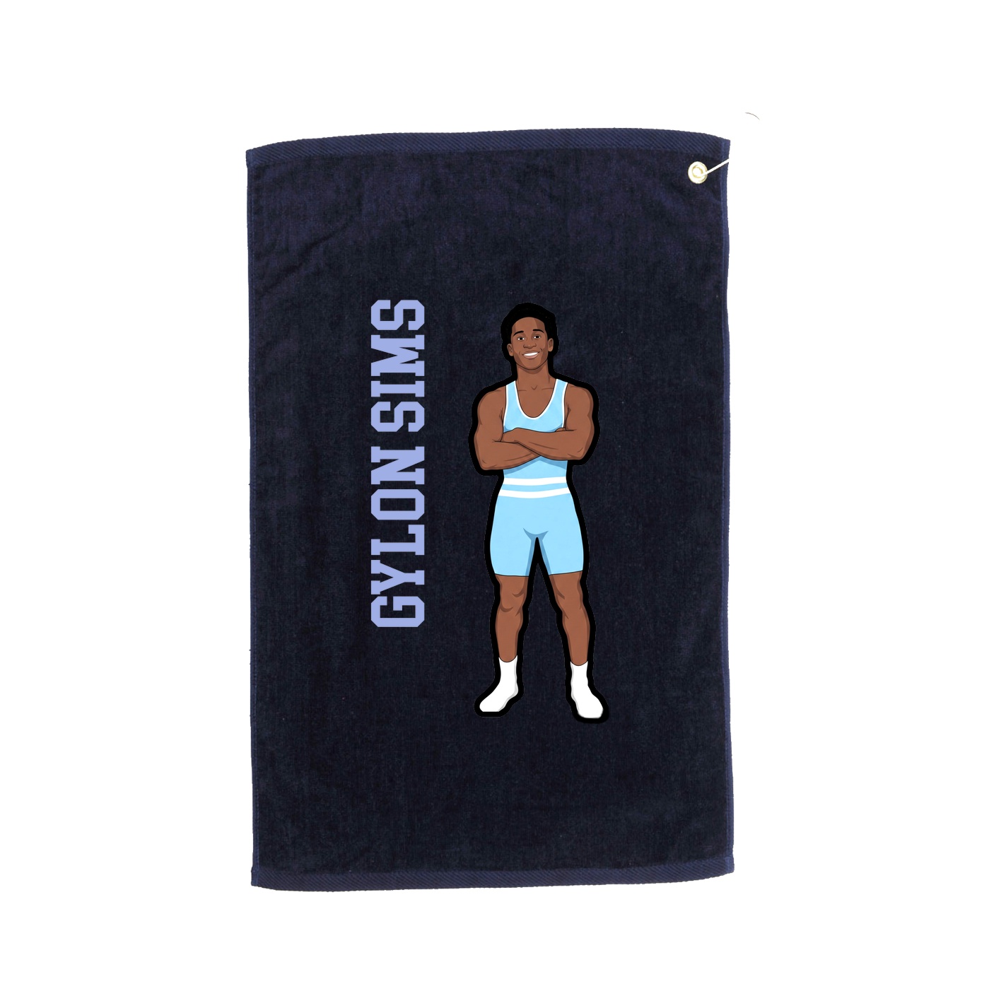 Golf Towel — Name Vertical in Navy